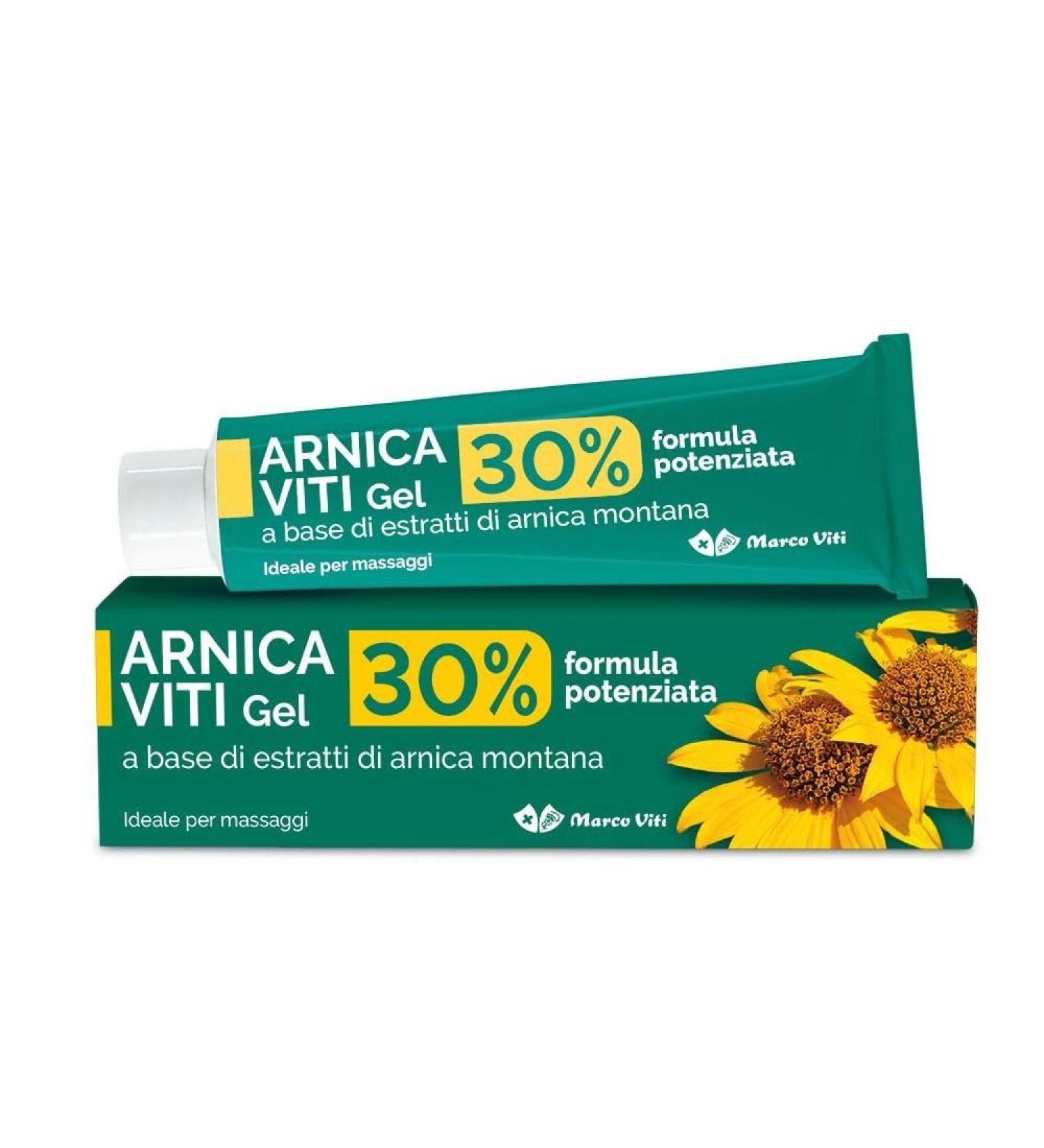 Marco Viti Arnica Viti - Gel Fort Apaisant avec Arnica Montana 30 % Soulagement rapide pour douleurs musculaires et articulaires 100 ml sans parabens