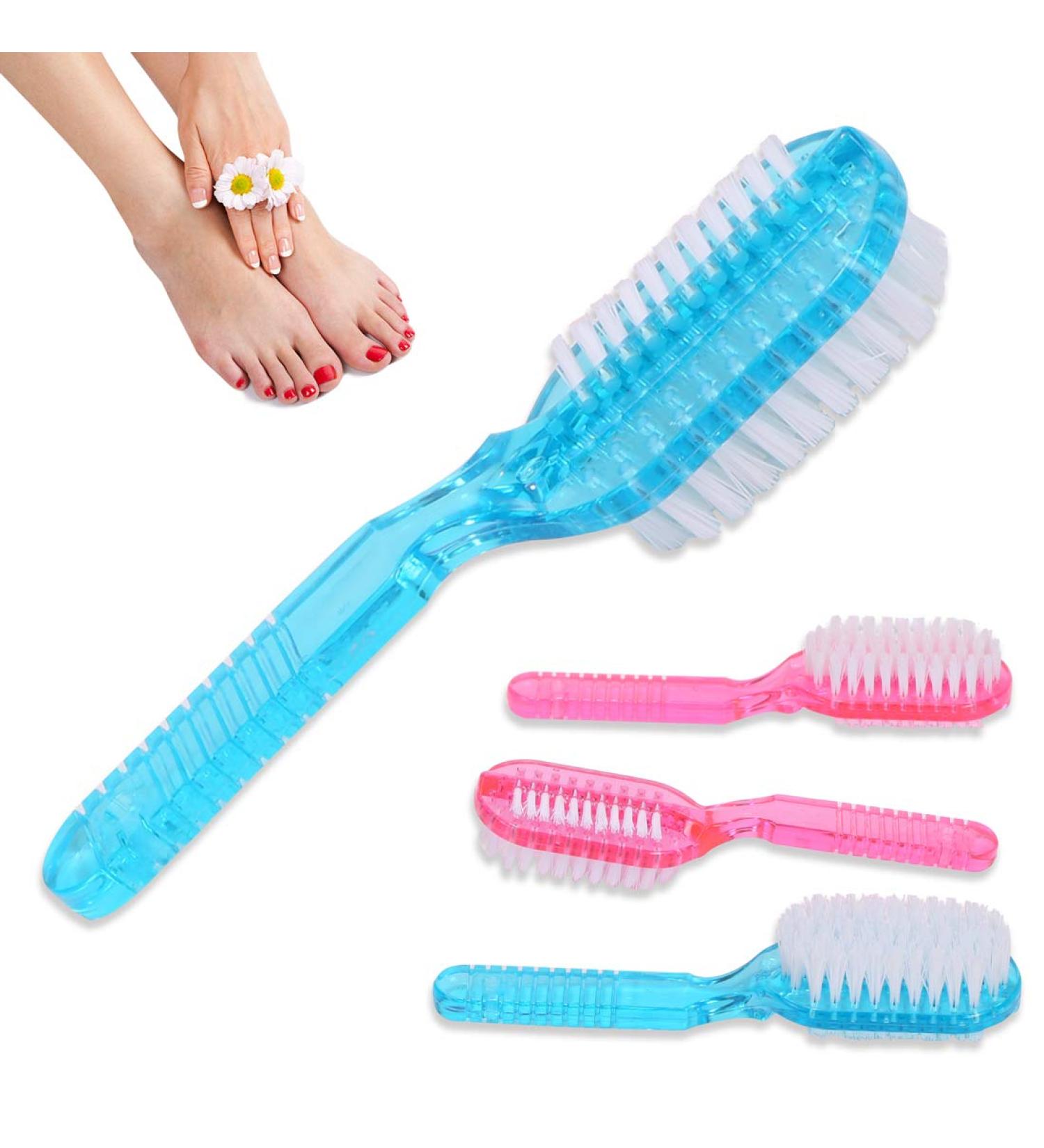 Fingernail and Toe Cleaning Brush with Handle Grip - Home Laundry Cleaning Tool for Clothes, Shoes, and Foot Scrubbing - Buy Online on GoSupps.com