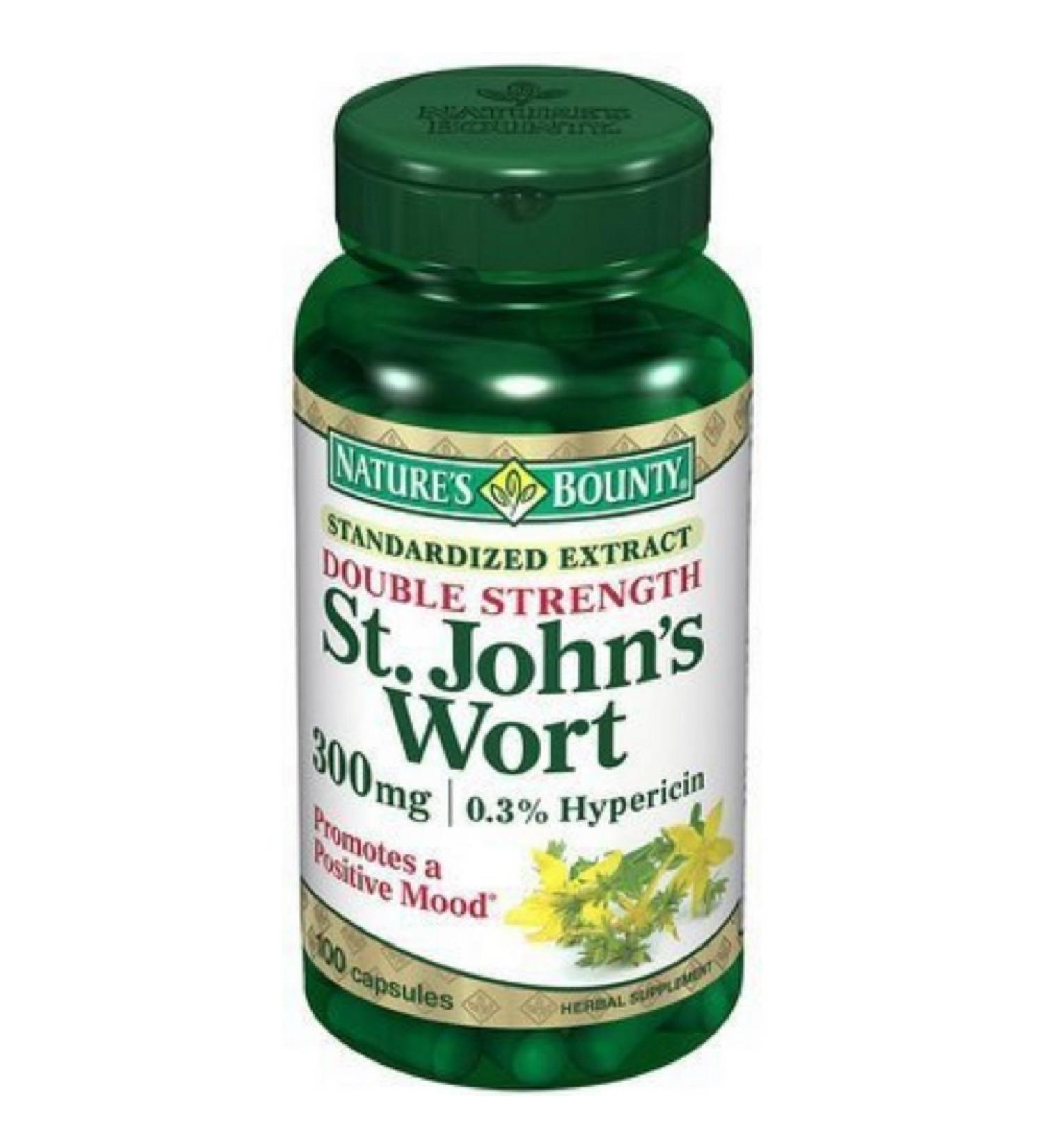 Nature's Bounty St. John's Wort 300 mg Caps, 100 ct 100 Count (Pack of 1)