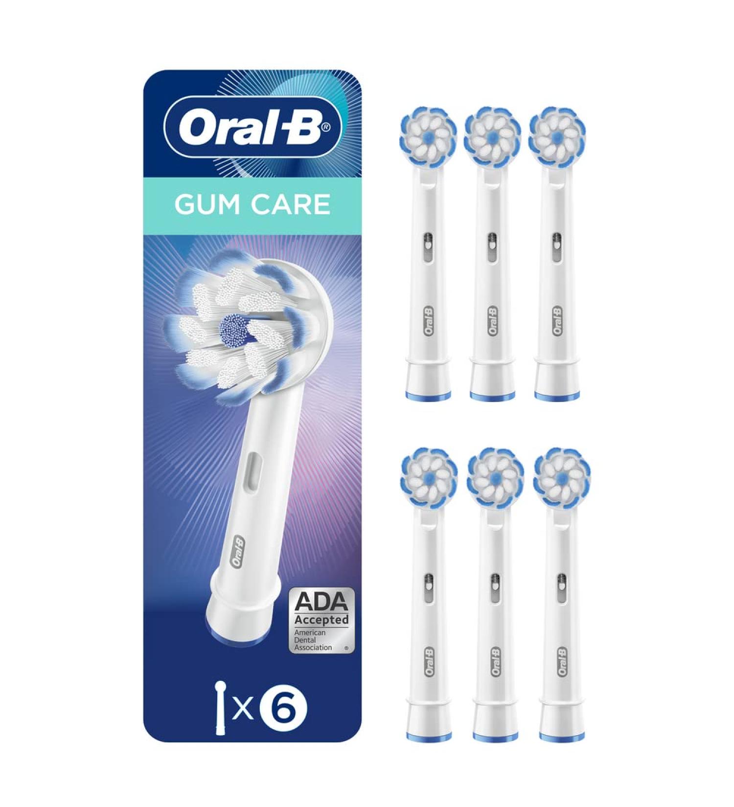 Oral-B Gum Care Electric Toothbrush Replacement Brush Heads - 6 Pack - Buy Online on GoSupps.com
