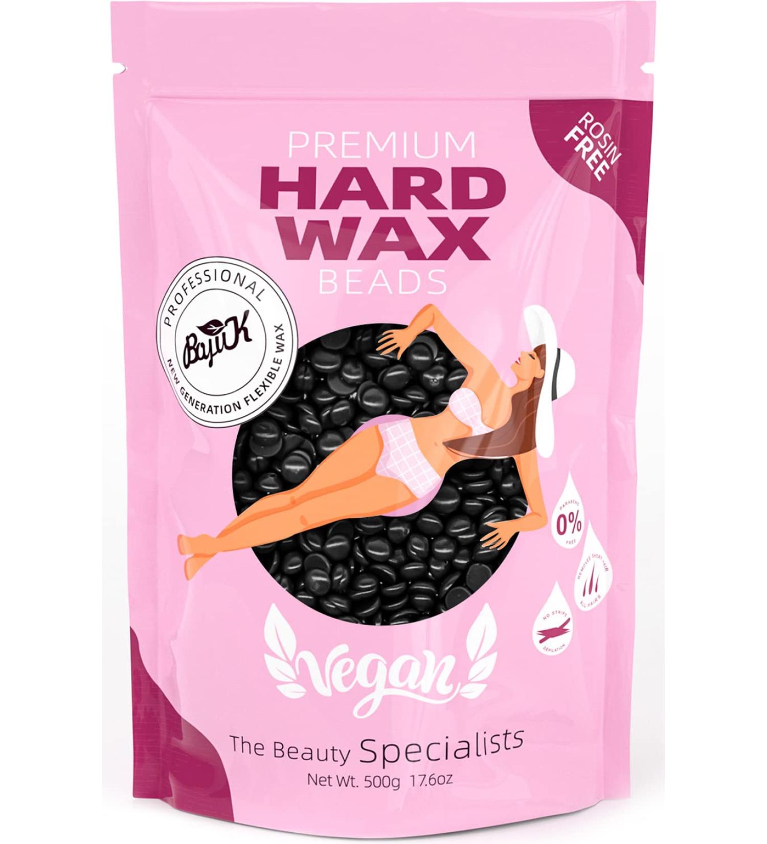 BOYUJK Professional Hard Wax Beads 500g Black - Gentle Hair Removal for Full Body, Facial, and Legs - Painless Wax Beads for Women and Men - Buy Online on GoSupps.com