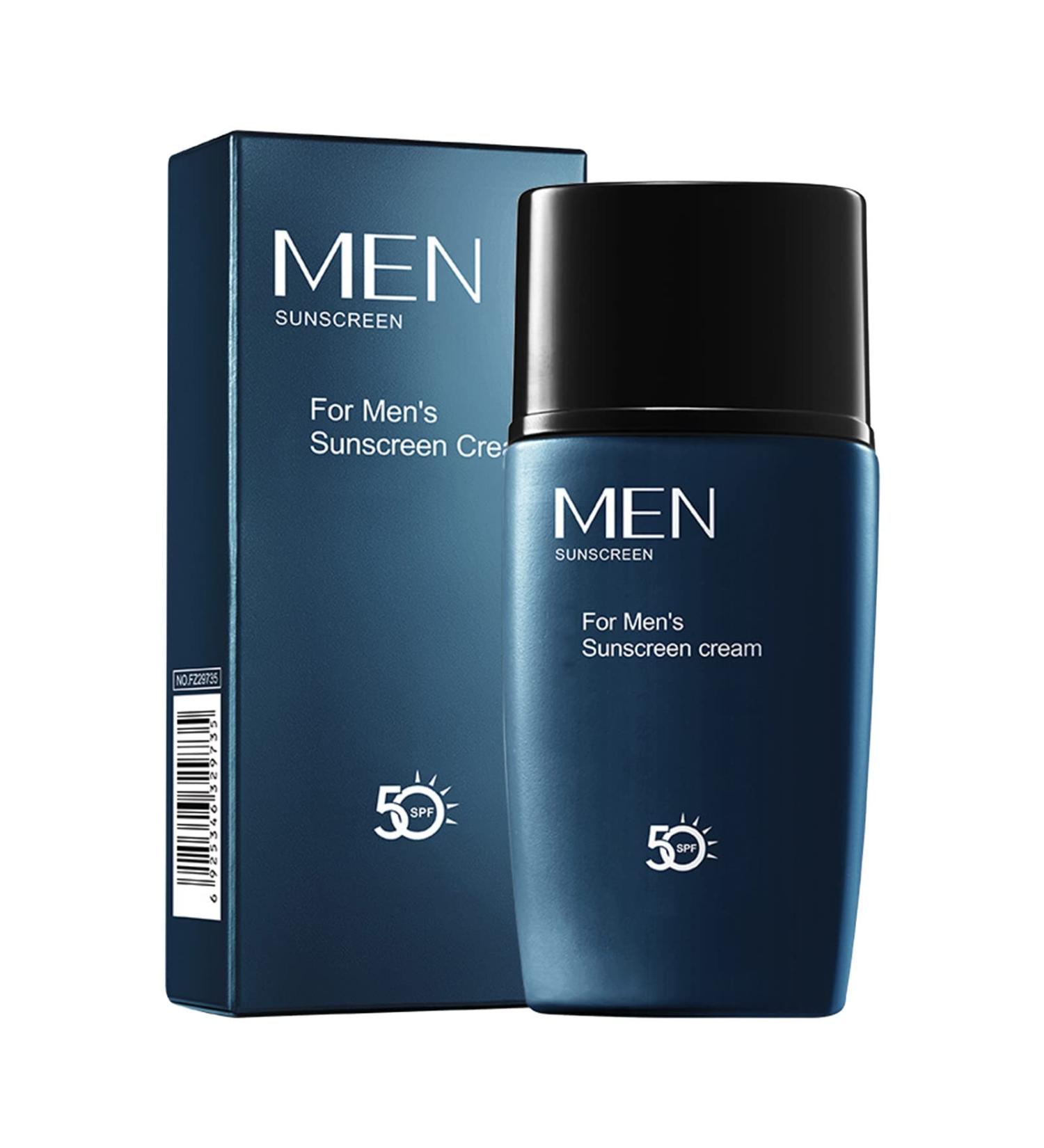 Men's Non-Greasy Refreshing Moisturizing Sunscreen - Dark Blue One Size - Buy Online on GoSupps.com