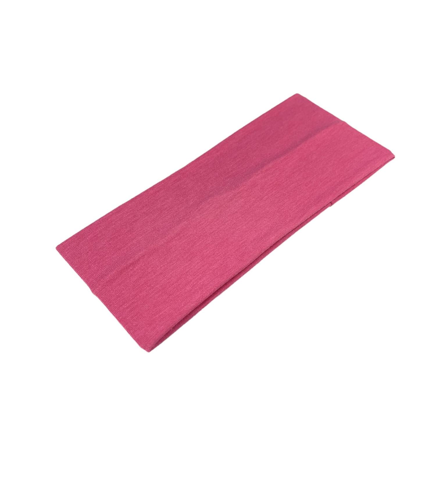 WESTEND CHOICE 9cm Wide Headbands Soft Head Band Plain Stretchy Unisex Kylie headband Bandeau Headbands for Women & Men Gym Yoga Hair Band (Pink)