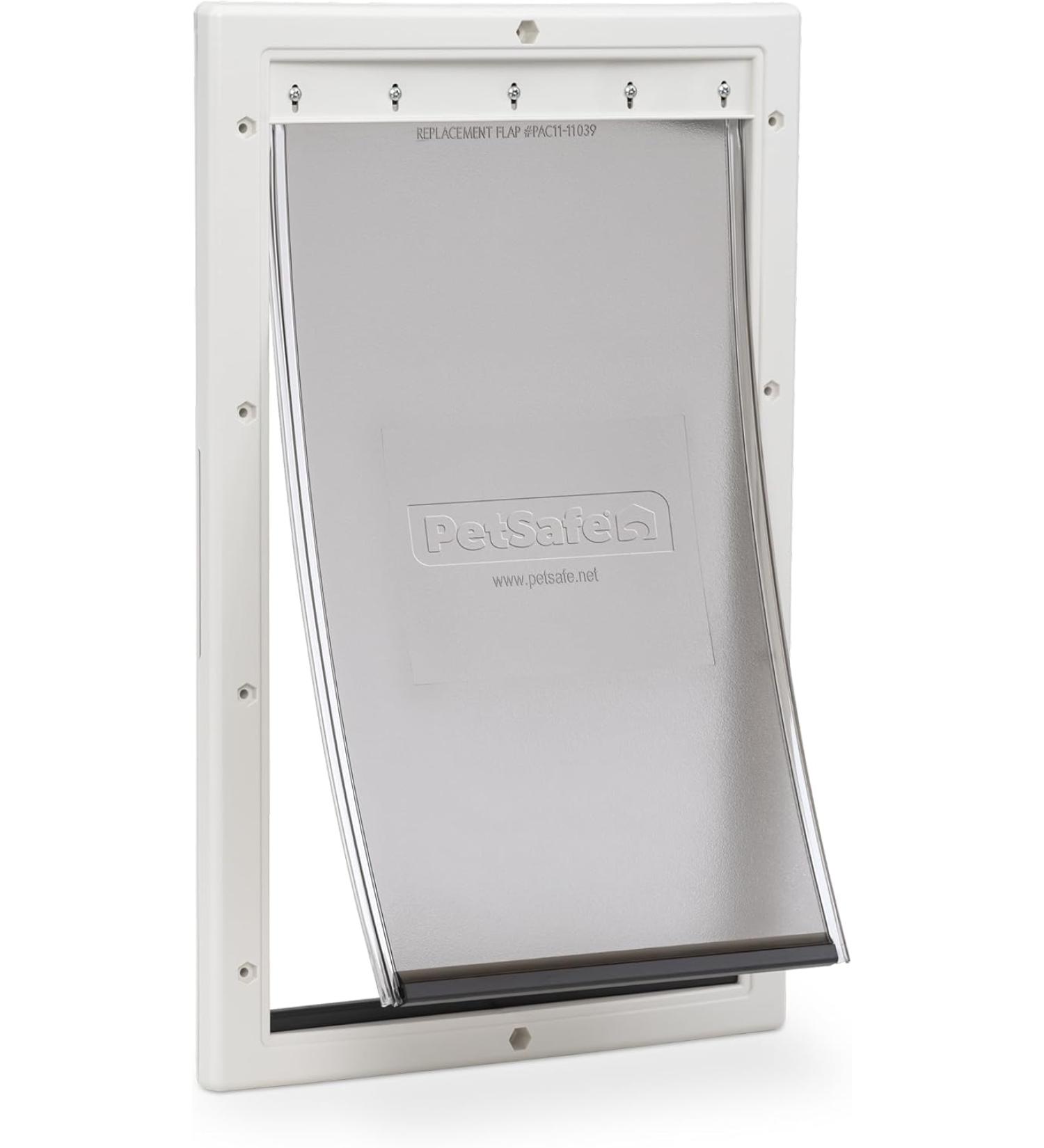 PetSafe Plastic Pet Door for Dogs and Cats - Durable Frame, Paintable, Flexible Flap - Small to X-Large Sizes - Easy DIY Install, Security Cover - Up to 220 lb Pets - Buy Online on GoSupps.com