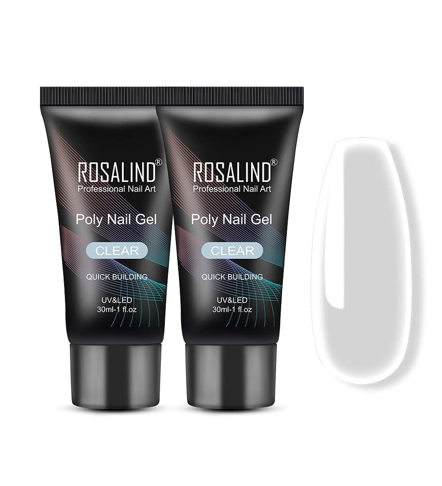 ROSALIND Clear Poly Nail Gel 30ML 2PCS - Acrylic Builder Gel for Nail Extensions - Buy Online on GoSupps.com