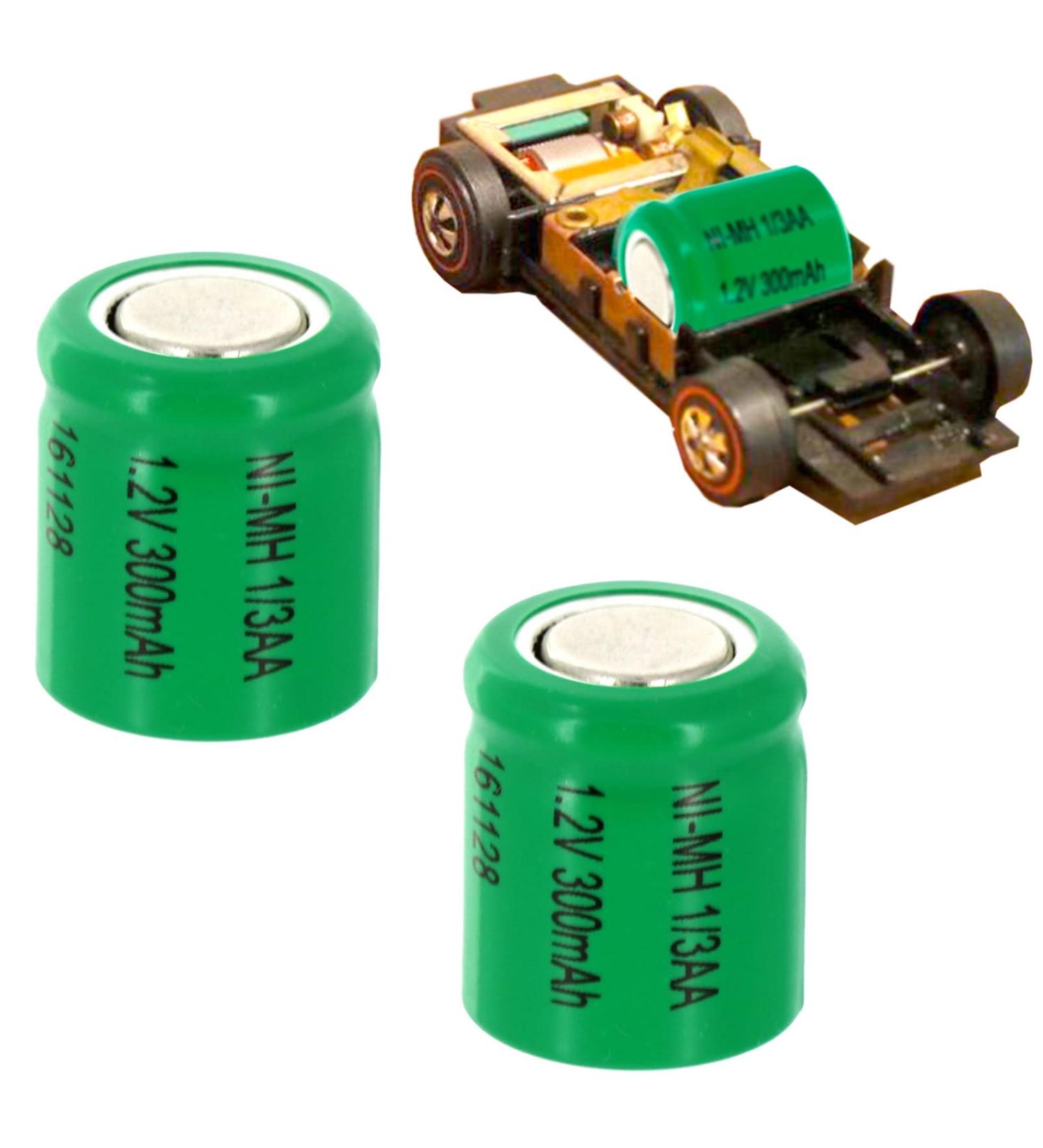 Buy 2pc Rechargeable 1.2V 300mAh NiMH Batteries for Sizzlers & More - Perfect for Night Riding Mantis Matchbox Hotline Trains & Chopcycles - International Shipping Available - Buy Online on GoSupps.com