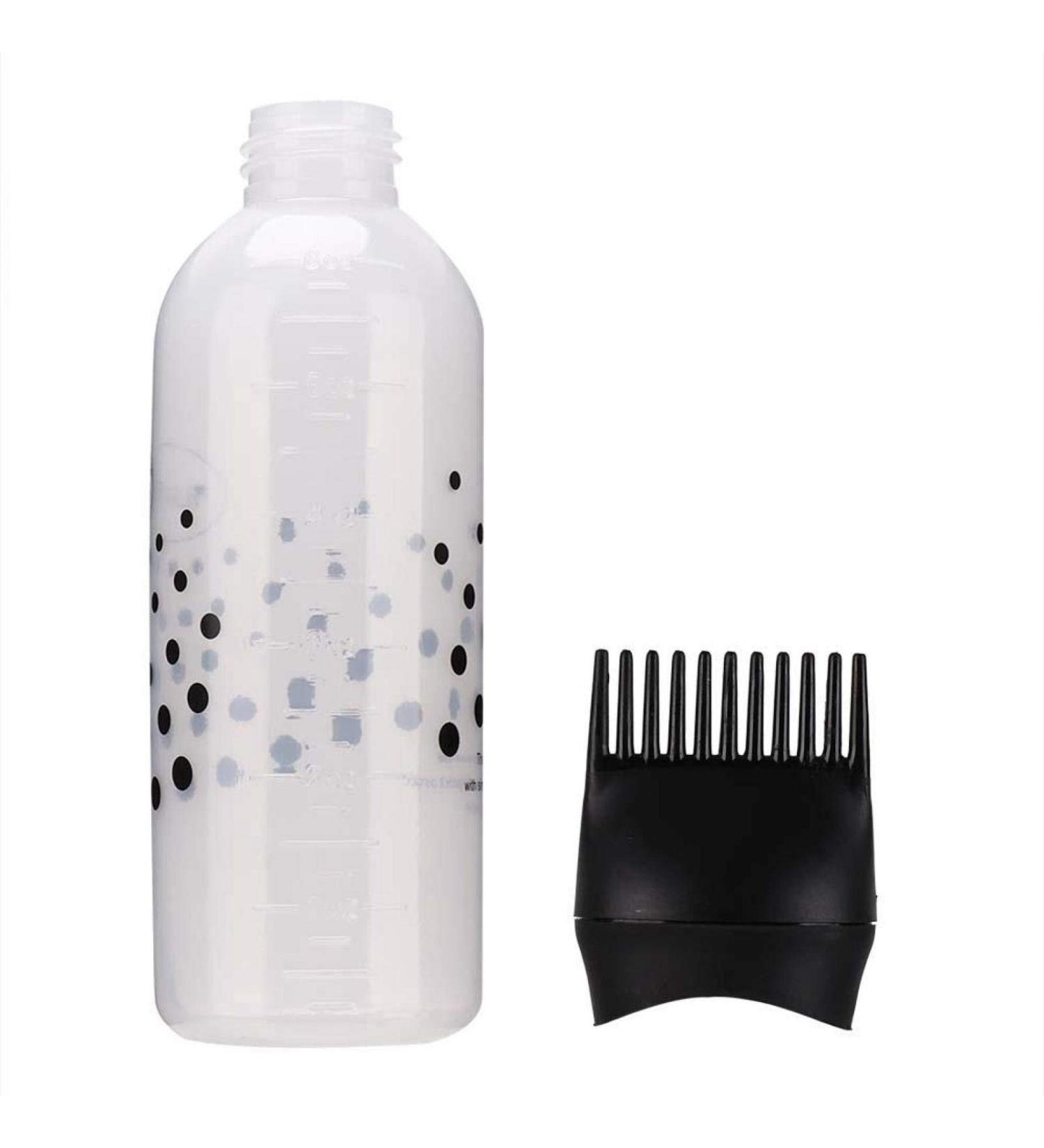 170ml Hair Coloring Root Comb Applicator Bottle - Black | Hair Salon & Barbershop Hairdressing Tool - Buy Online on GoSupps.com