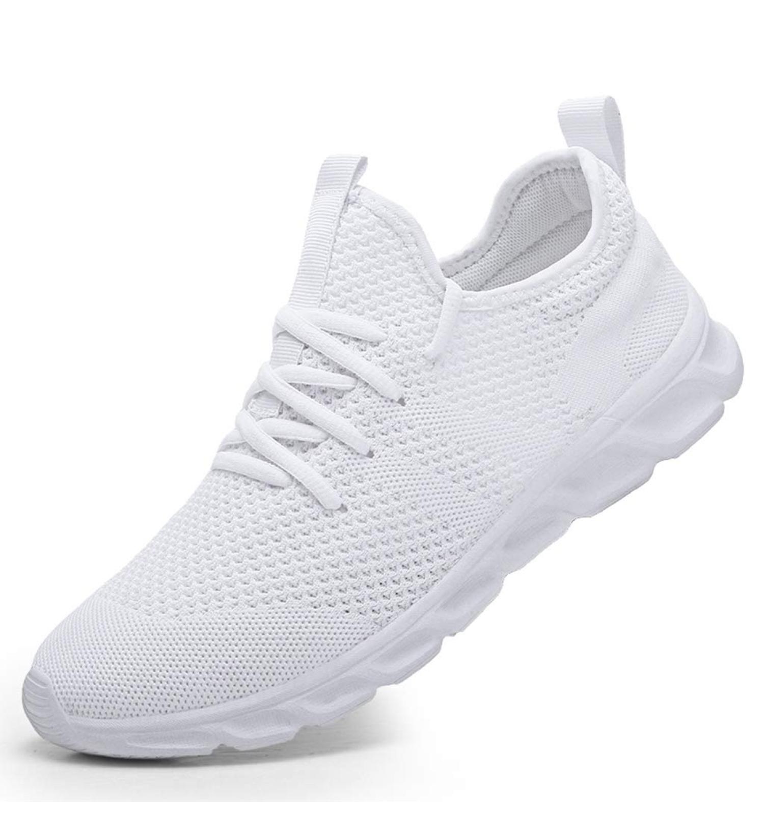 Damyuan Women's Walking Tennis Sneakers | Lightweight Casual Running Shoes - White (Size 7.5) - Buy Online on GoSupps.com