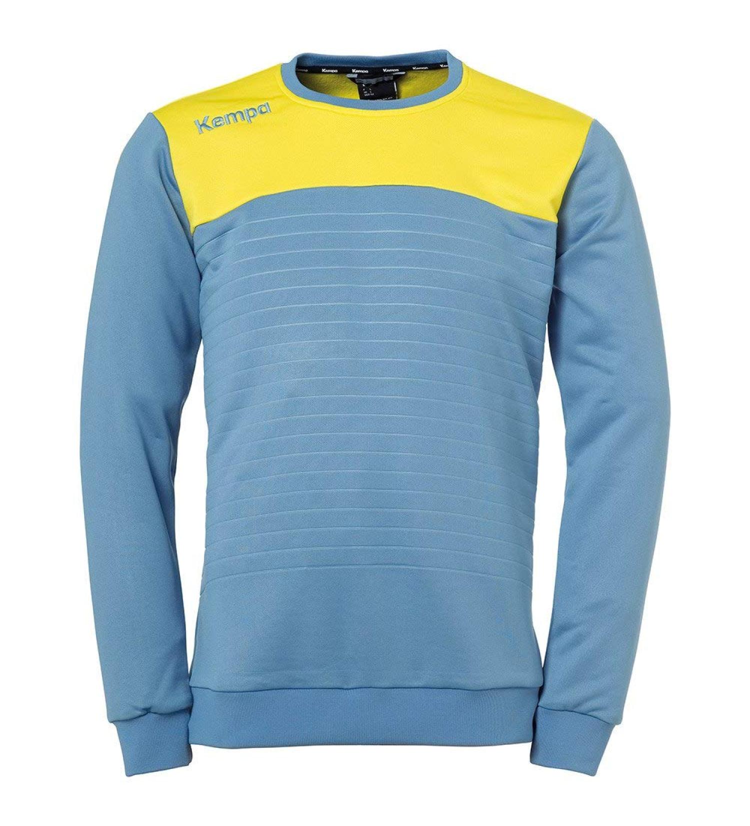 Kempa Herren Emotion 2.0 Longsleeve Training Top - Dove Blau/Limonengelb | International Shipping Available - Buy Online on GoSupps.com