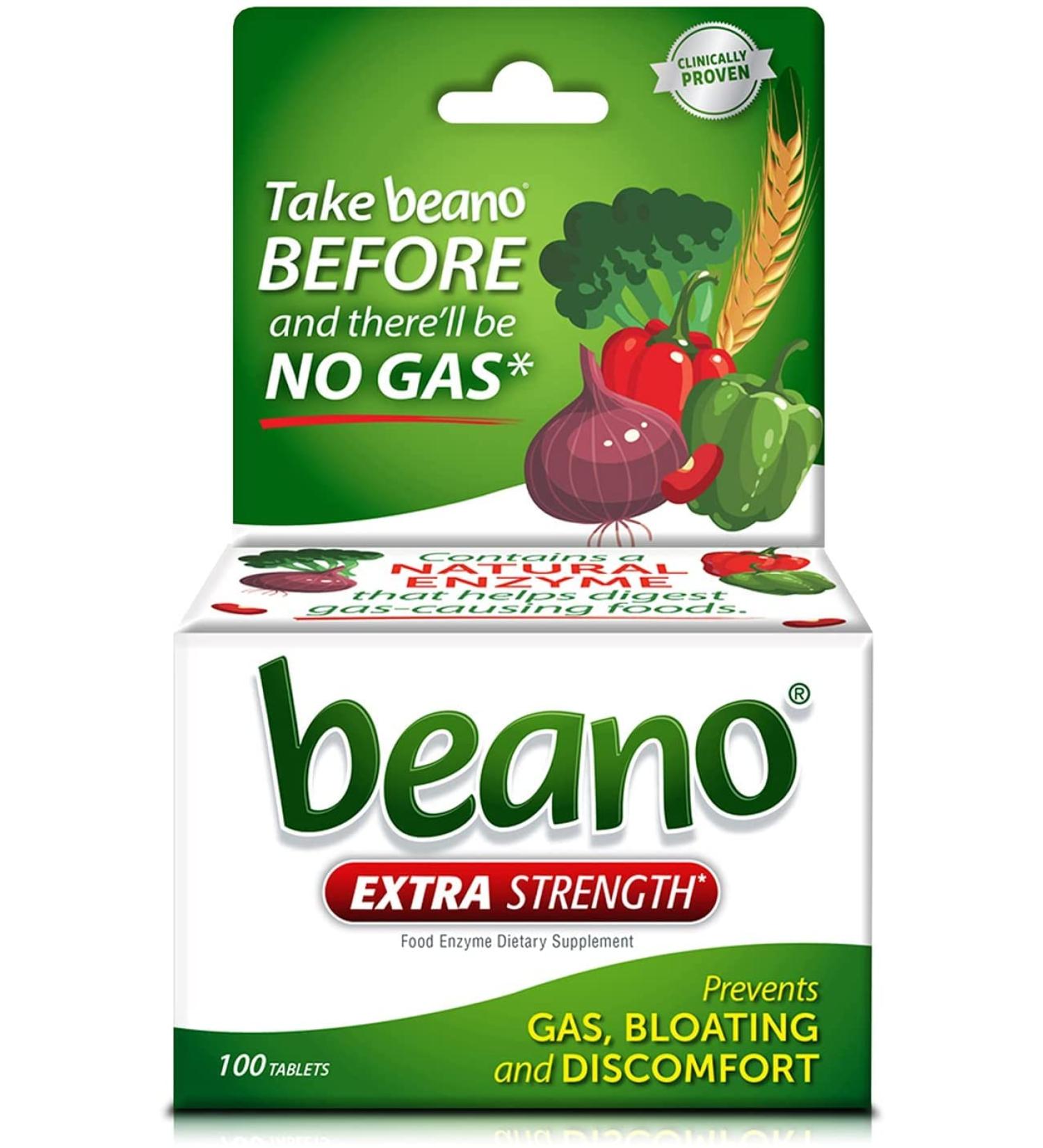 Beano Ultra 800 Tablets | Gas Prevention & Digestive Enzyme Supplement | 100 Count | Pack of 3 - Global Shipping Available - Buy Online on GoSupps.com