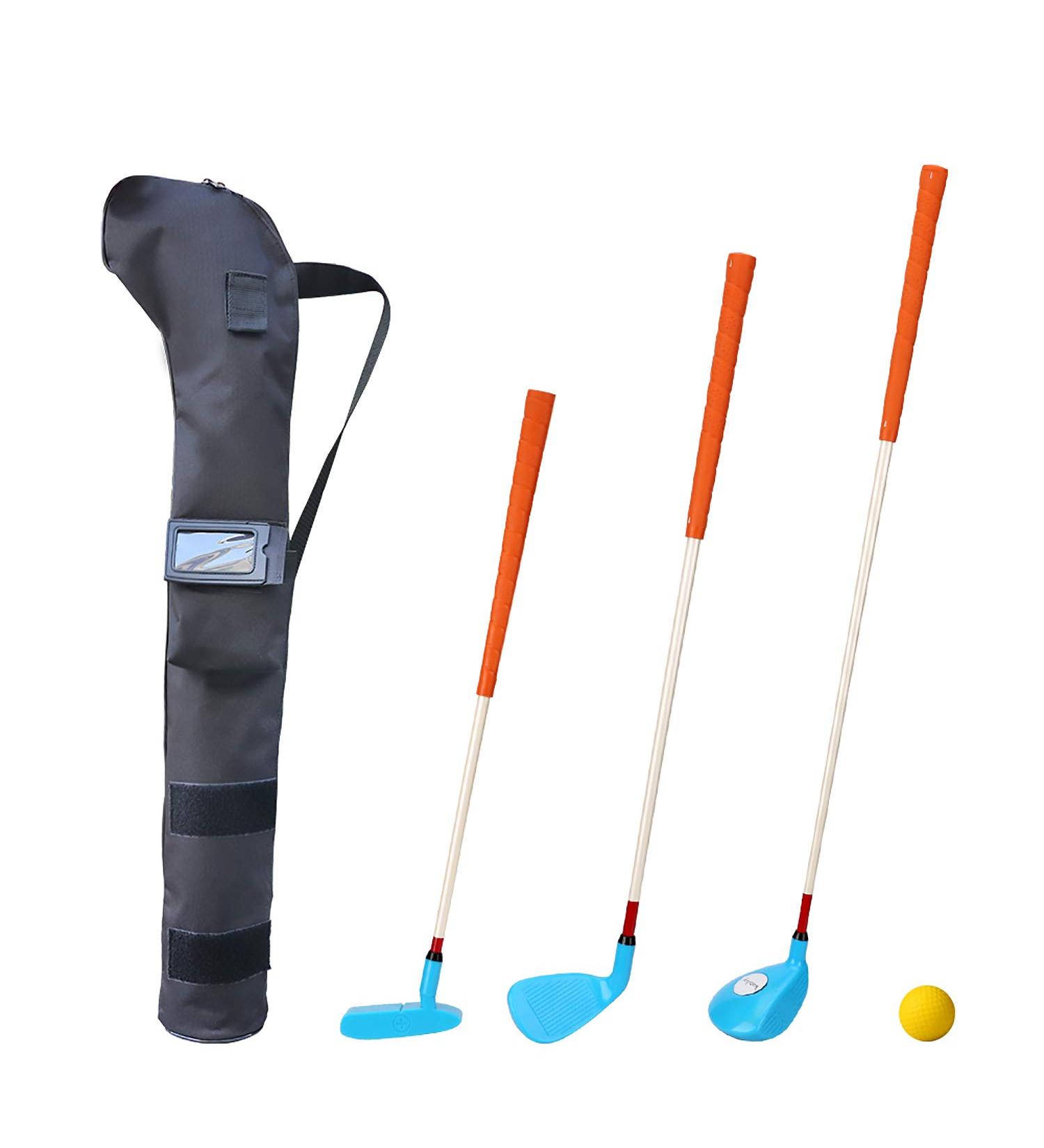 KONDAY Kids Golf Clubs Set - Children's Yard Sports Tools with Carry Bag and Soft Balls - Blue - Buy Online on GoSupps.com