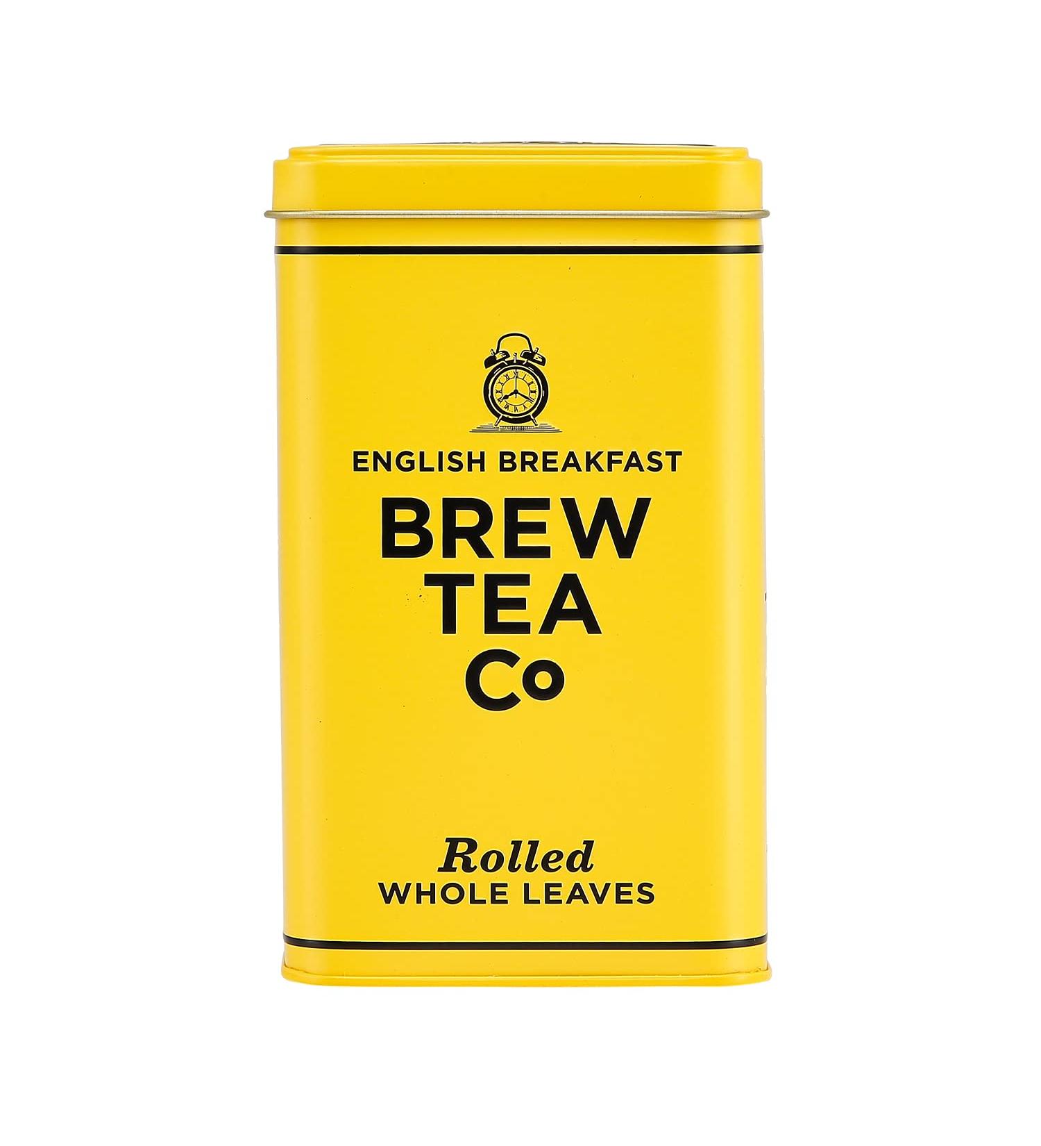 Brew Tea Co English Breakfast Tea - Strong & Malty Loose Leaf Tea in Classic Tin (150g) - Buy Online on GoSupps.com