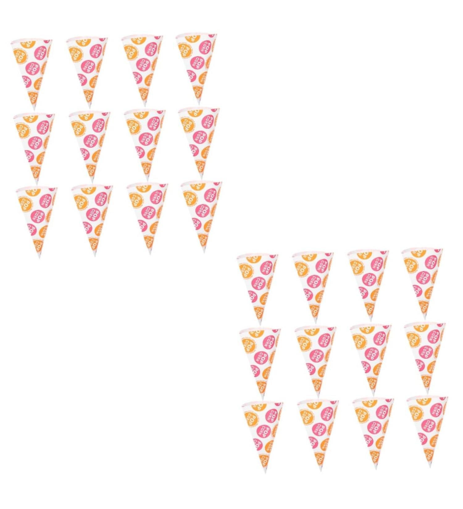 Healeved 100 Pcs Popcorn Bag Popcorn Cone Bags Cone Shaped Bags Candy Treat Bag Mini Treat Bags Cardboard Popcorn Boxes Mini Bags for Favors For Party Paper Child Packing Bag Christmas - Buy Online on GoSupps.com