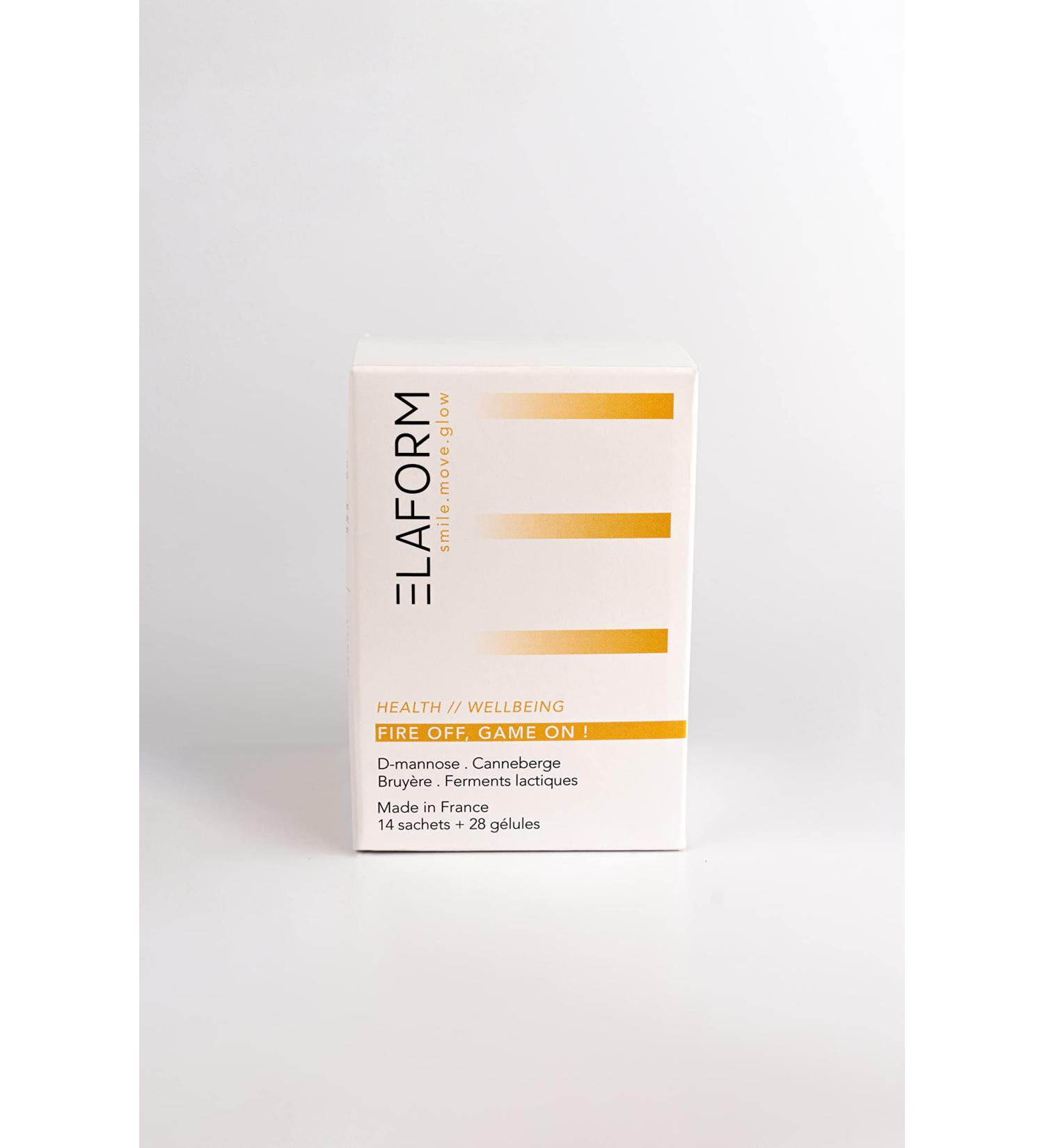 2-in-1 Food Supplement - Urinary Comfort - Made in France - Cranberry Heather D-mannose Probiotics - Fire Off Game On - Elaform - Buy Online on GoSupps.com
