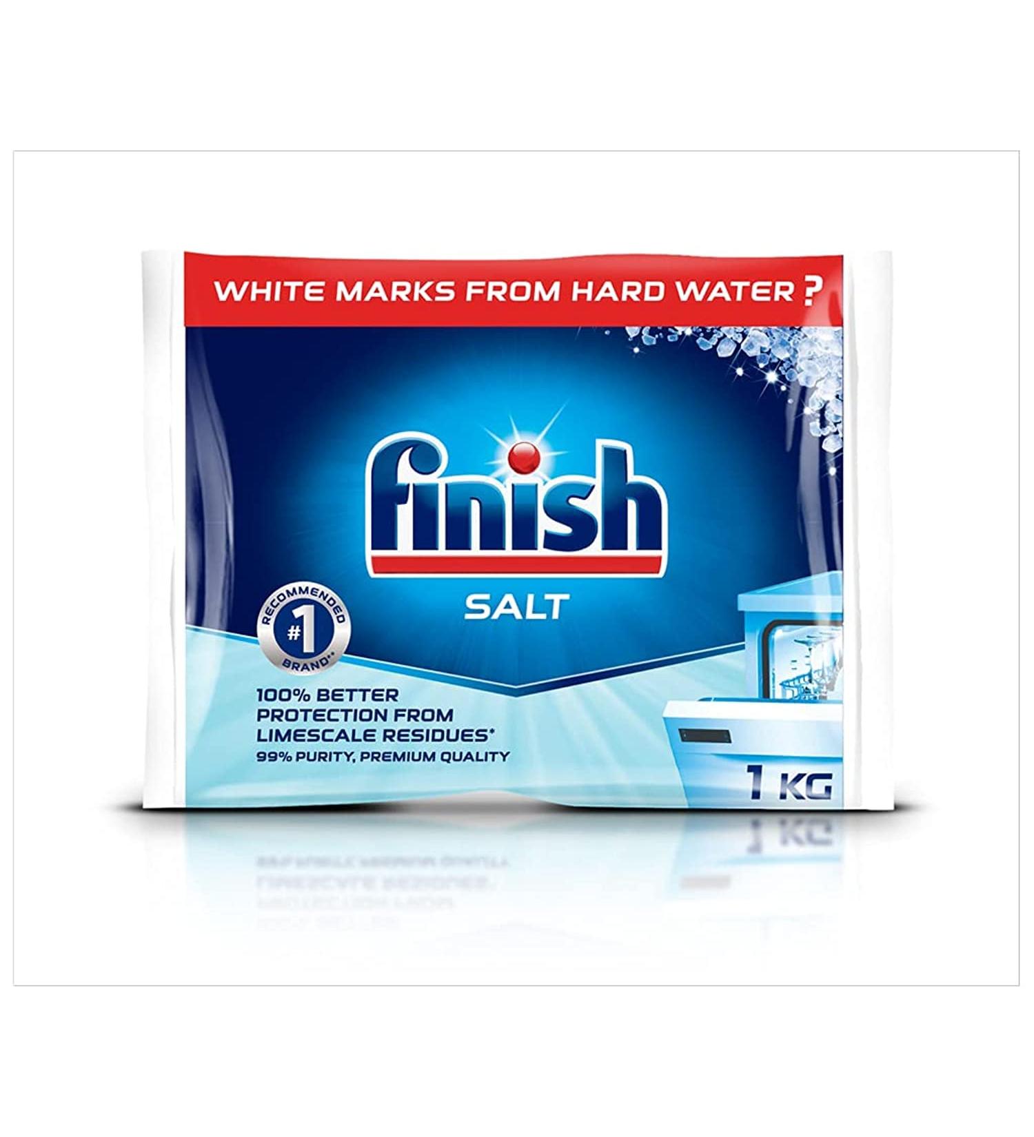 Finish 1kg Dishwasher Salt for Dishwashers & Water Softeners - Unscented 1kg Pack - Buy Online on GoSupps.com