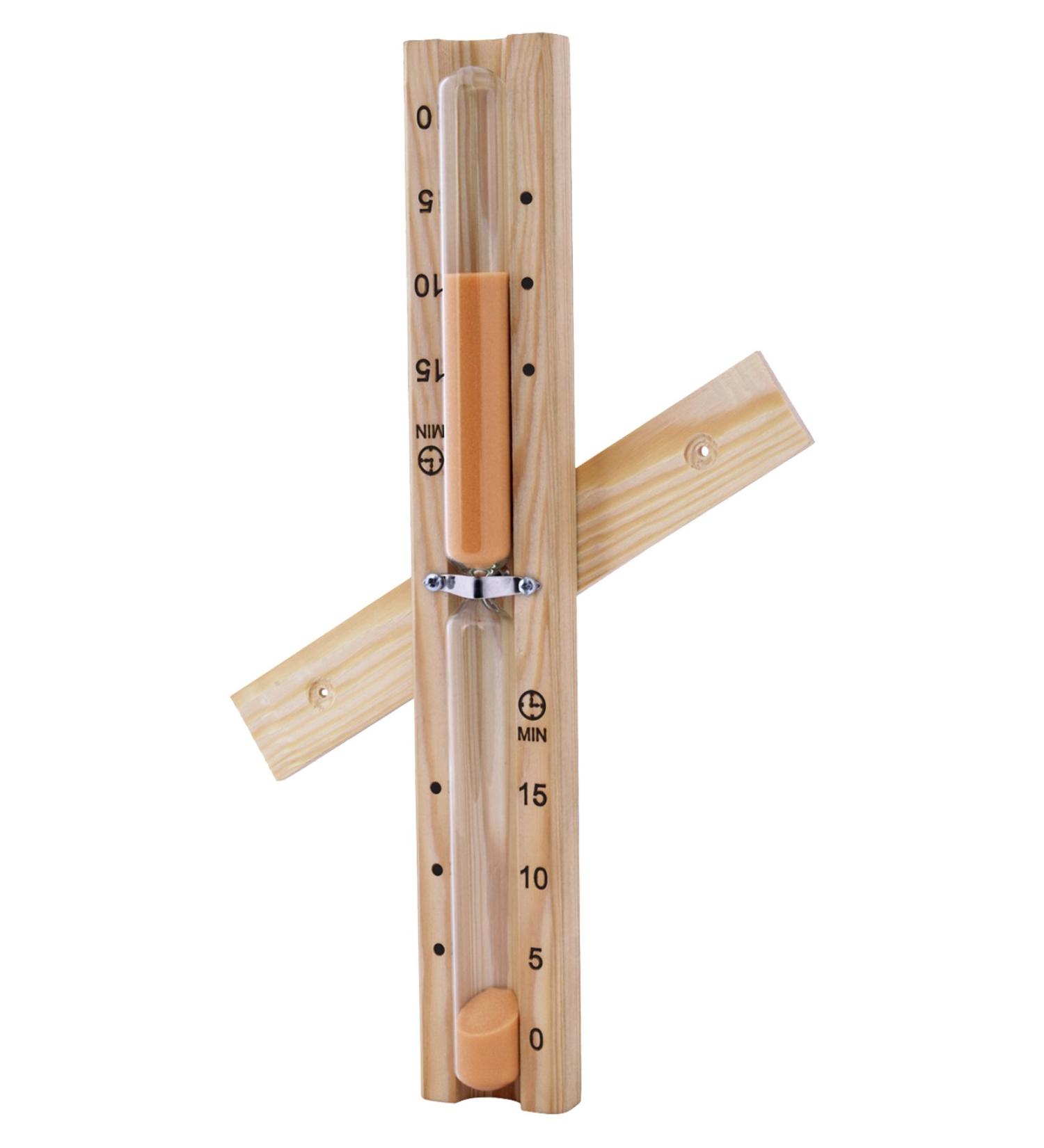 Well Solutions hourglass 15 minutes made of softwood timer sauna clock