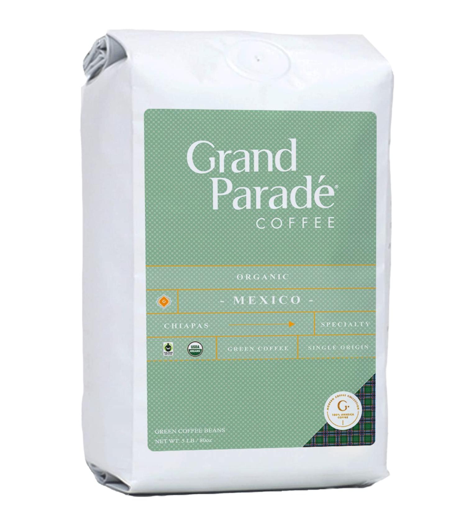 Organic Mexico Chiapas Green Coffee Beans - 5 lb Unroasted - Specialty Arabica - Grand Parade Coffee - Buy Online on GoSupps.com