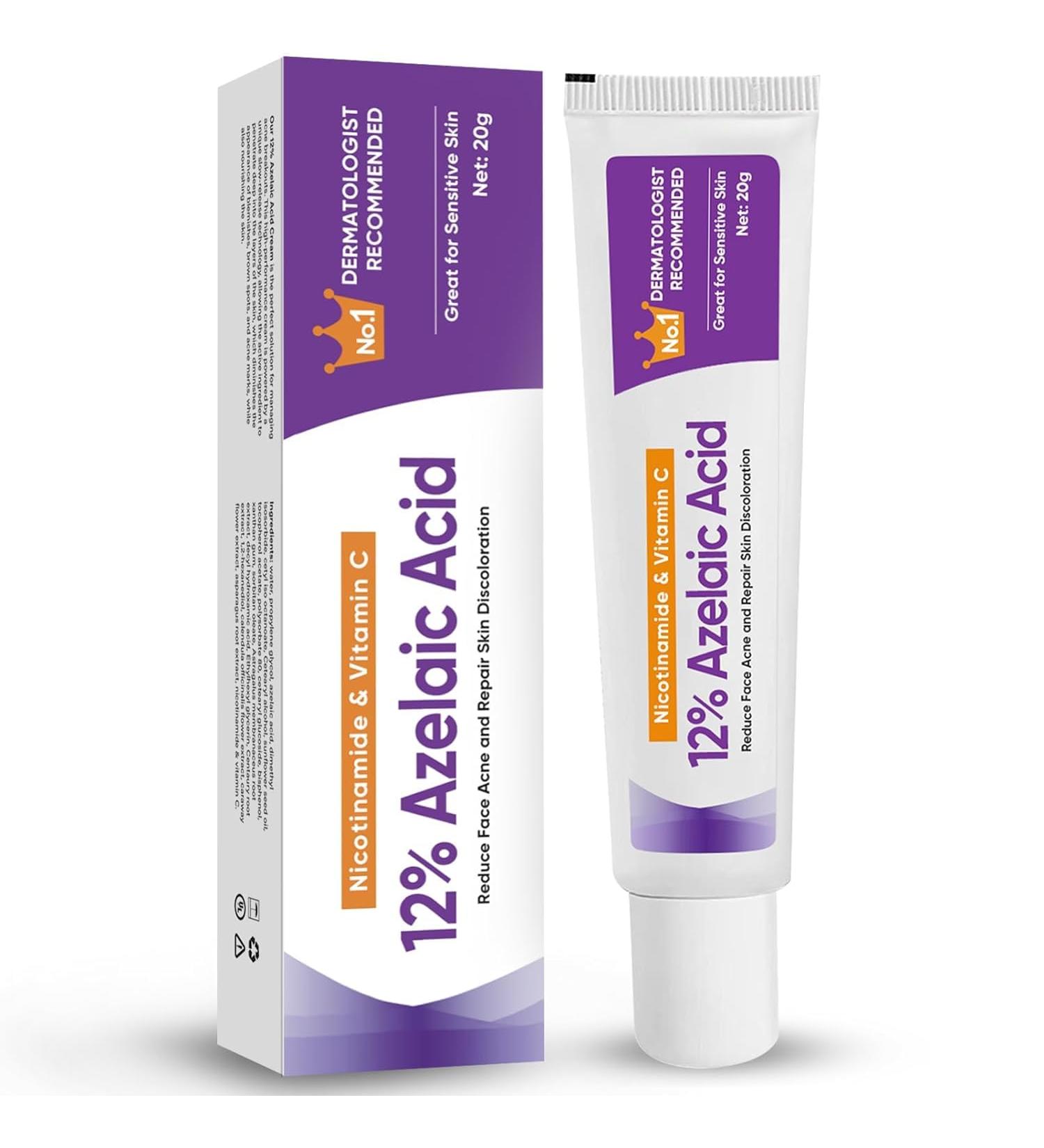 Azelaic Acid Serum Cream Brightening Face Skin Care Treatment for All Skin Types 20G 20 g (Pack of 1) - Buy Online on GoSupps.com