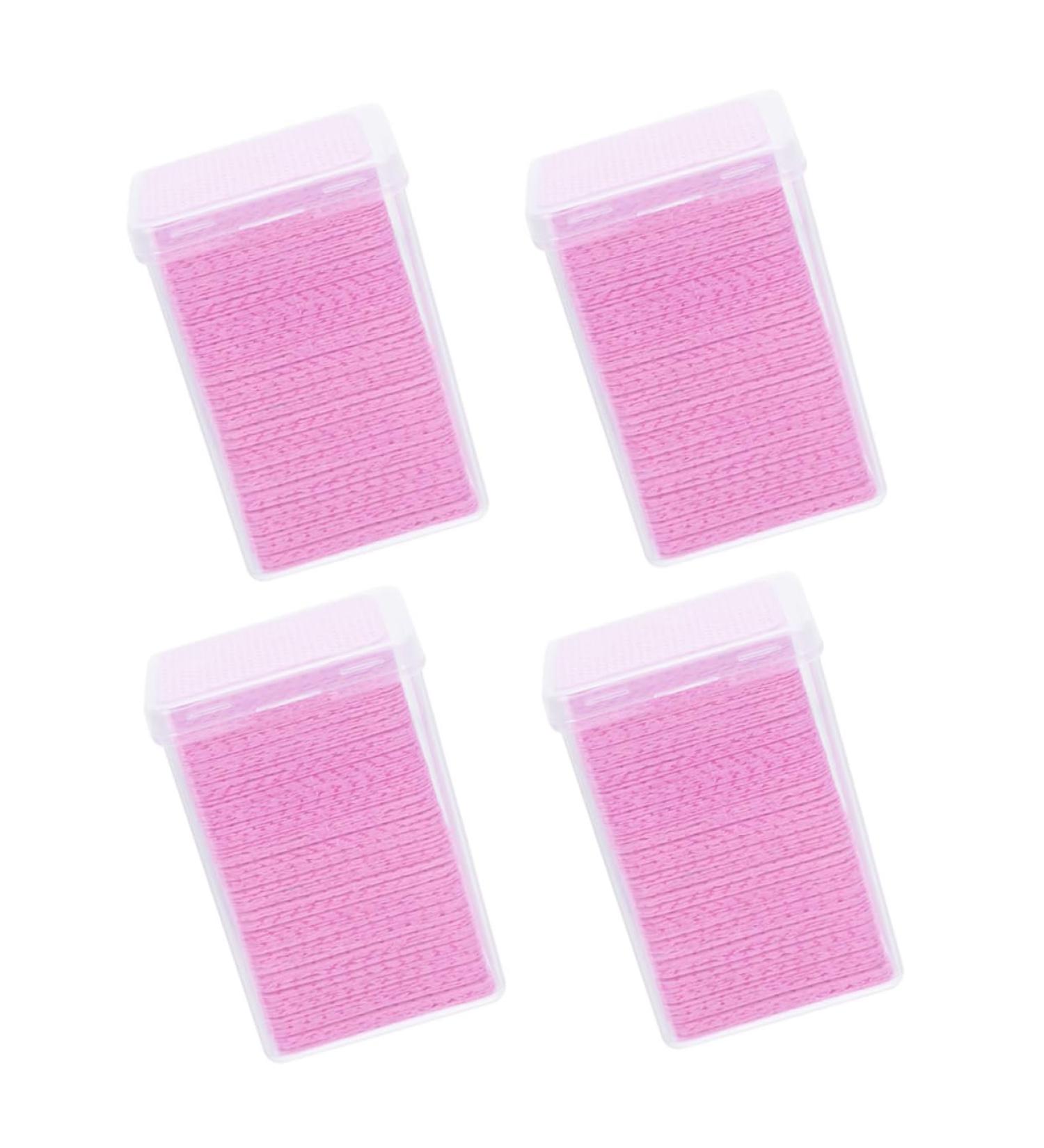 Housoutil 4boxes Eyelash Glue Cleaning Lash Extension Cleaner Eyelash Cleaner Nail Wipes Glue Bottle Wiper Cleaning Rags Glue Clean Wipe Non-Woven Fabric Anti-Clogging Extension Glue Pink - Buy Online on GoSupps.com