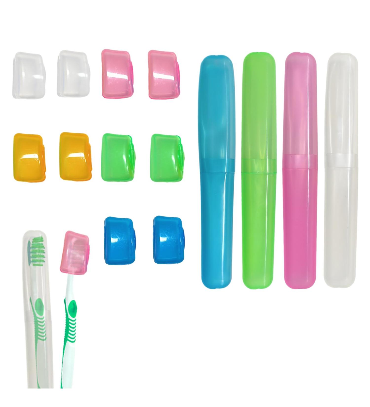 14-Piece Travel Toothbrush Kit - Portable Cases & Protective Covers for Family Trips - Buy Online on GoSupps.com
