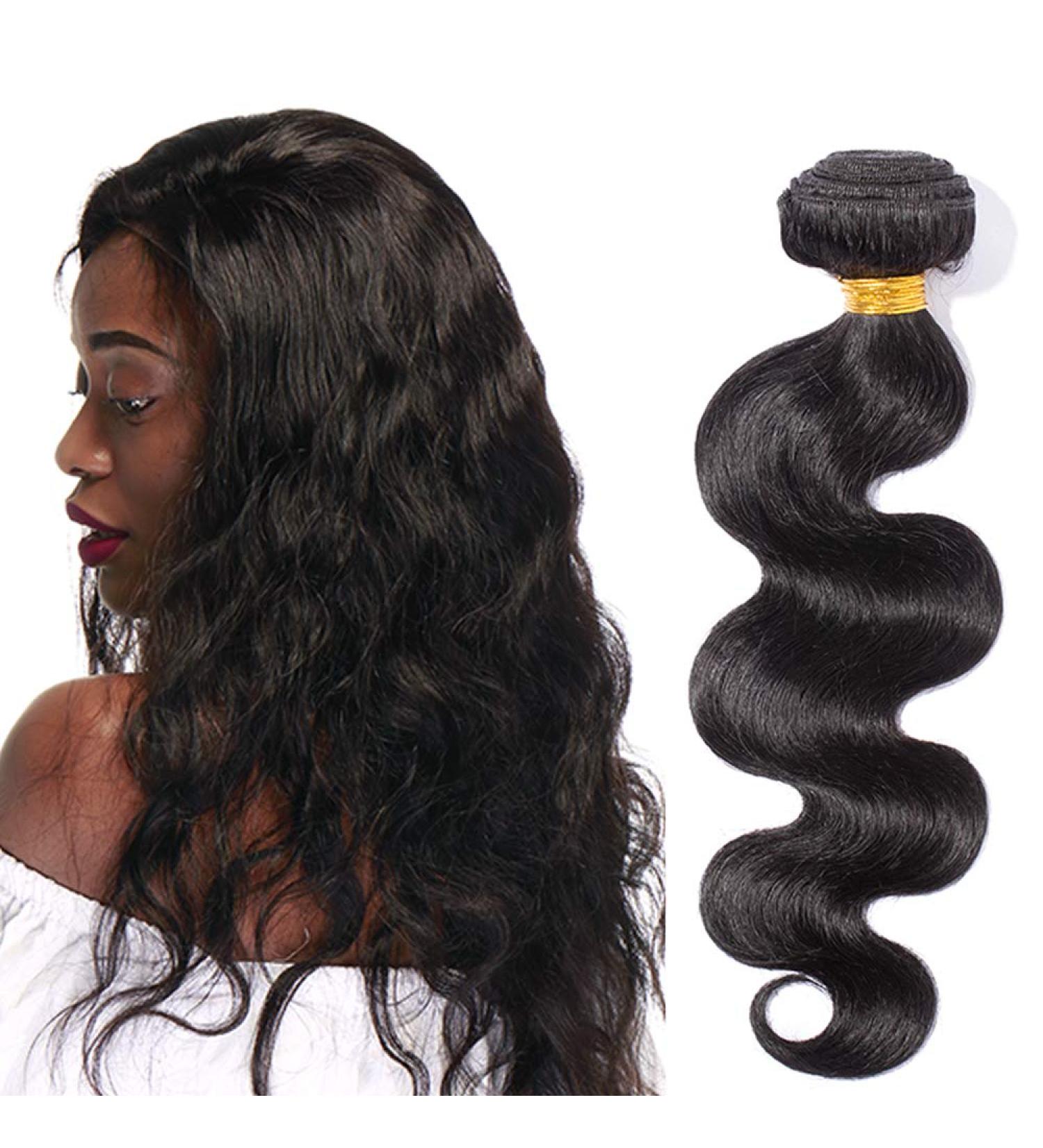 Buy Sego Brazilian Human Hair Bundles - 100% Unprocessed Virgin Body Wave Weave Extensions - Natural Black 10 - International Shipping Available - Buy Online on GoSupps.com