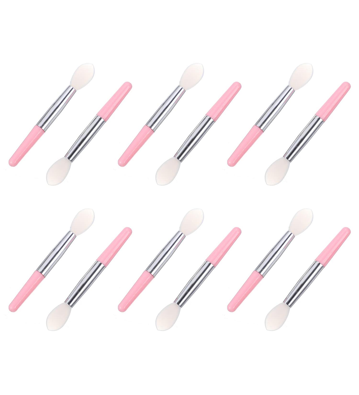 FRCOLOR 12pcs Silicone Lip Brush Set - Lip Gloss Liner Balm & Eyebrow Applicators - Travel Makeup Brushes in Pink & White - Buy Online on GoSupps.com