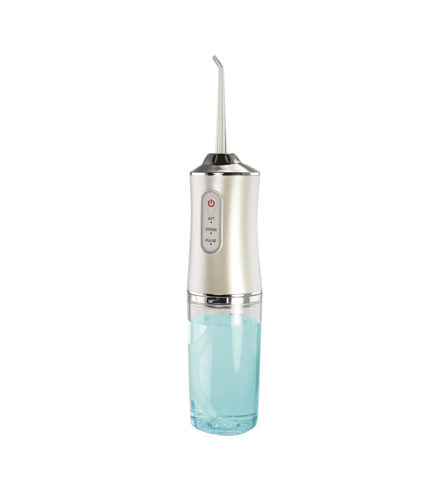 Portable Dental Water Flosser - Cordless Oral Irrigator | FineLife Products | Rechargeable Teeth Cleaner with 3 Modes - Silver - Buy Online on GoSupps.com
