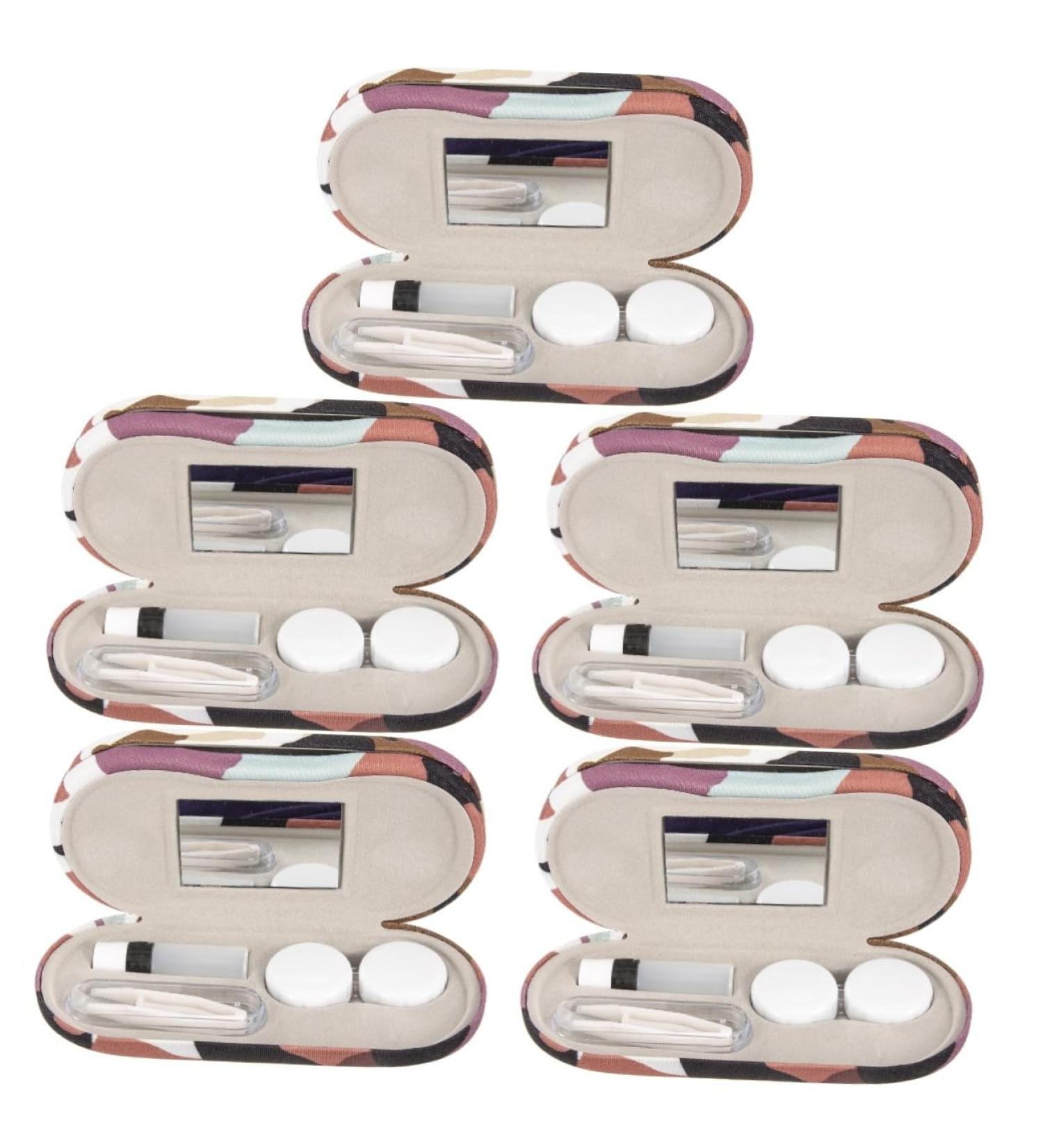 Solustre Dual Purpose Glasses & Contact Lens Travel Case - 5 Sets Hard Shell Organizer for Glasses & Jaw Trainer - Buy Online on GoSupps.com