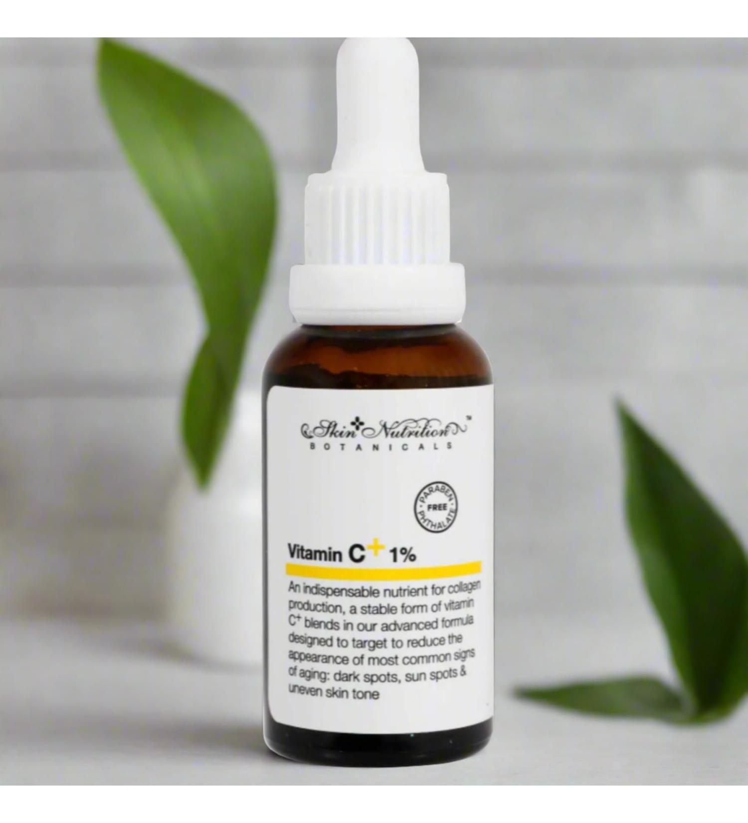Skin Nutrition Botanicals Vitamin C Face Serum - 1 Fl Oz | Anti-Aging & Brightening | Shop Internationally - Buy Online on GoSupps.com