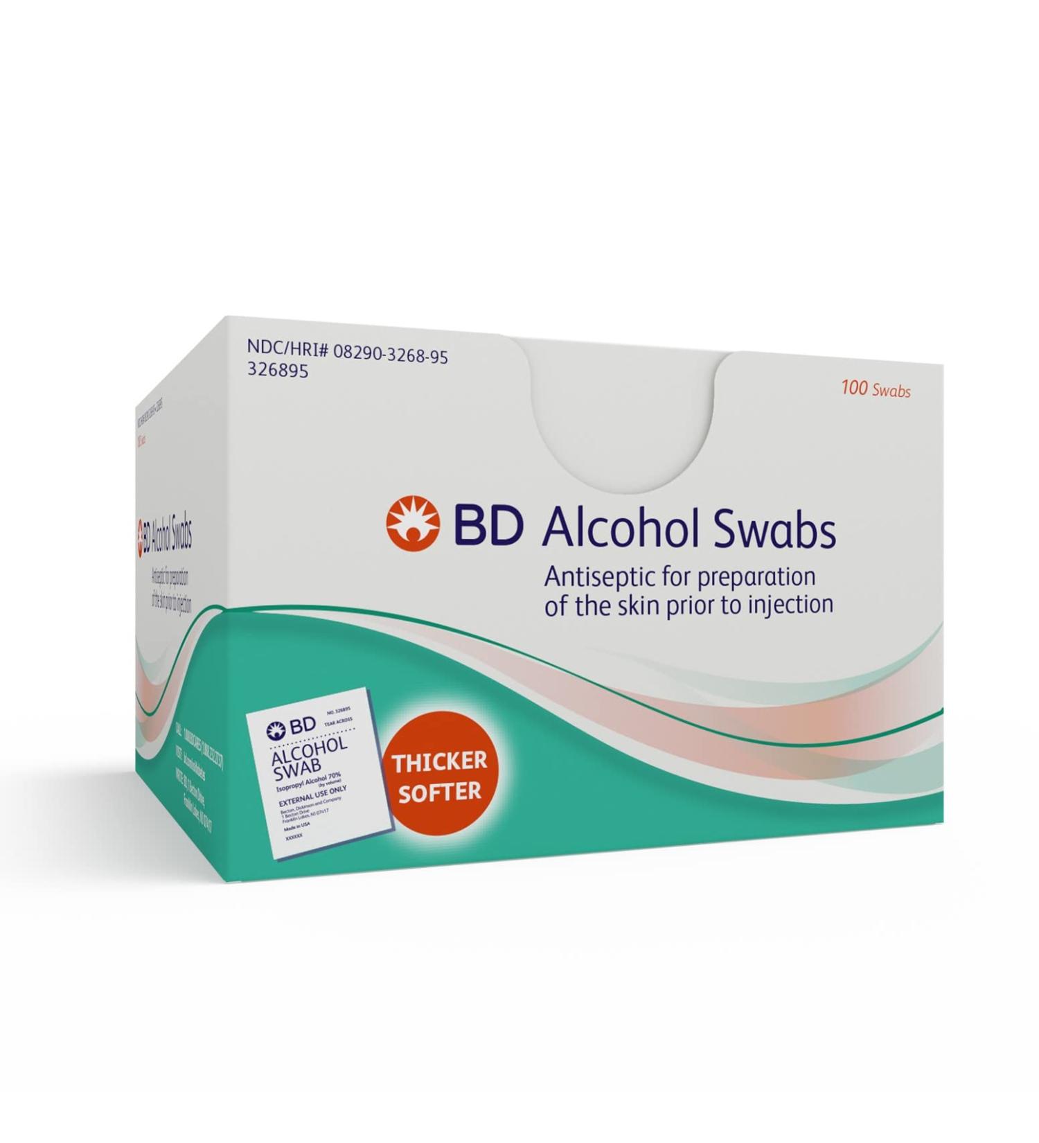 BD Alcohol Wipes 1-Ply, 70% Isopropyl Alcohol, 200 Individually-Wrapped Prep Pads - Pack of 1200 - Buy Online on GoSupps.com