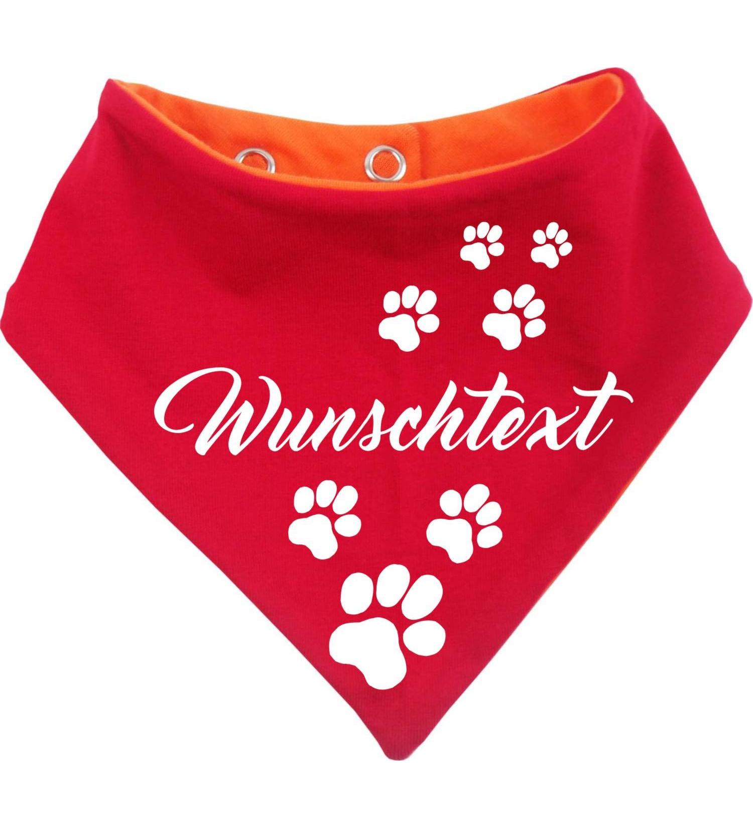Multicolor Reversible Dog Towel - Red-Orange - Size 4 (Neck 45-52 cm) - Customizable Text | International Shipping Available - Buy Online on GoSupps.com