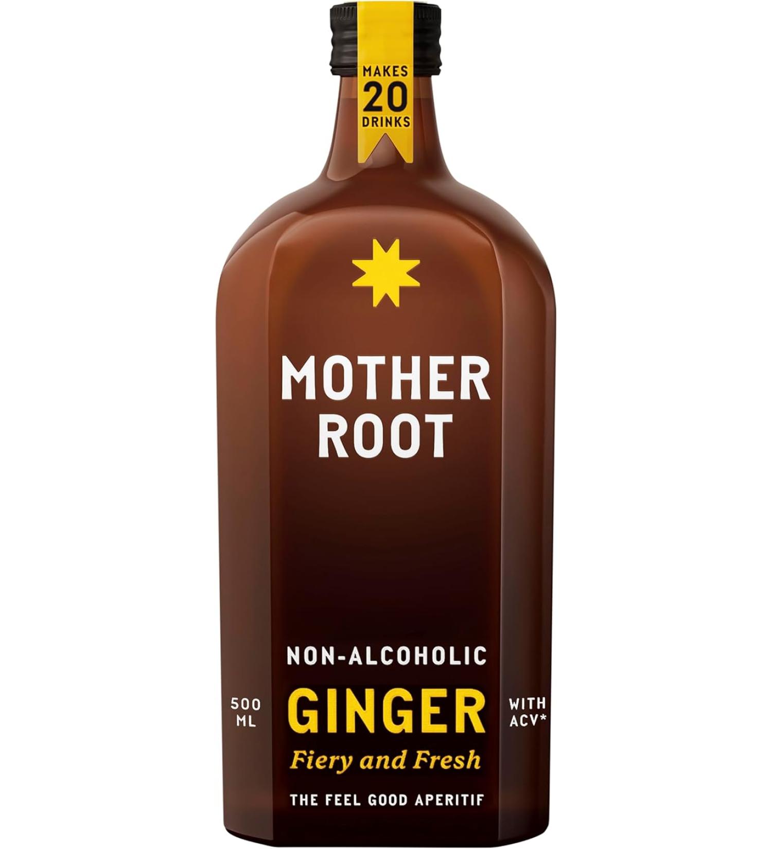 Mother Root Ginger Switchel | Award Winning Fiery + Fresh Alcohol-Free Aperitif | With Re-Energising Ginger & ACV | Bold & Delicious Flavours | Mix With Tonic or Soda | Up to 20 Drinks 500ml  (Pack of 1) - Buy Online on GoSupps.com