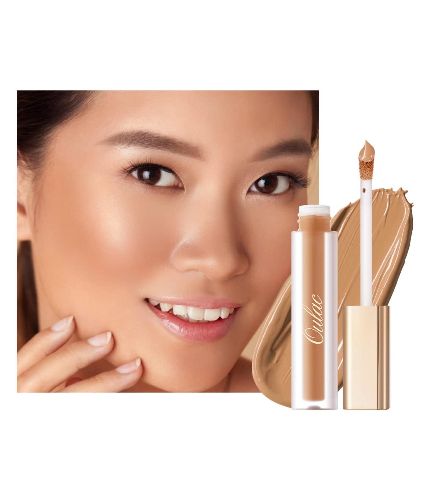 Oulac Hydrating Concealer Makeup | Medium coverage concealer for dark circles | Makeup concealer that nourishes the skin Honey concealer vegan 3.8ml Honey (W6) - Buy Online on GoSupps.com