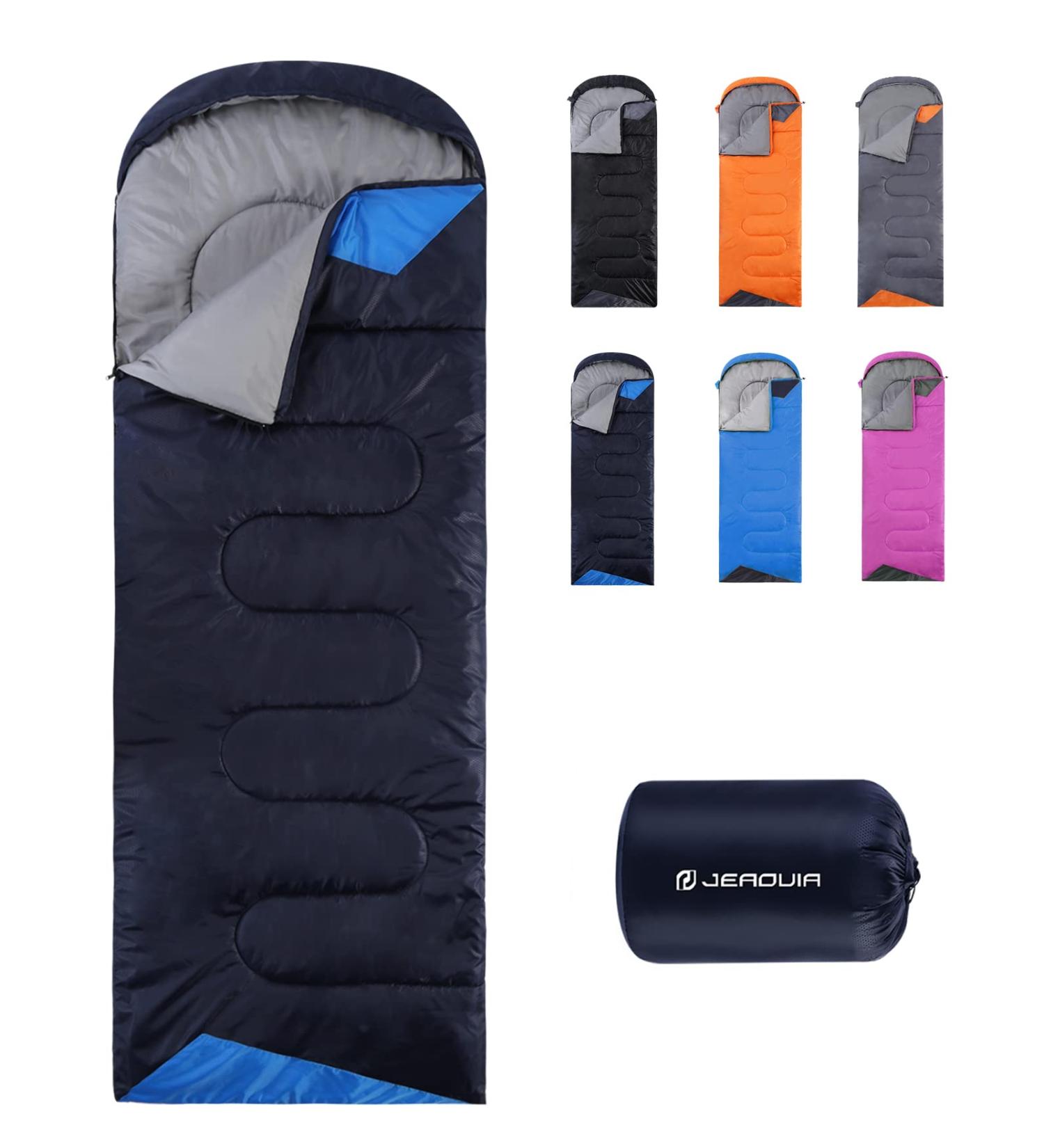 Lightweight Waterproof Cold Weather Sleeping Bag for Adults - Ideal for Camping, Hiking, and Outdoor Travel - Navy Blue - Buy Online on GoSupps.com