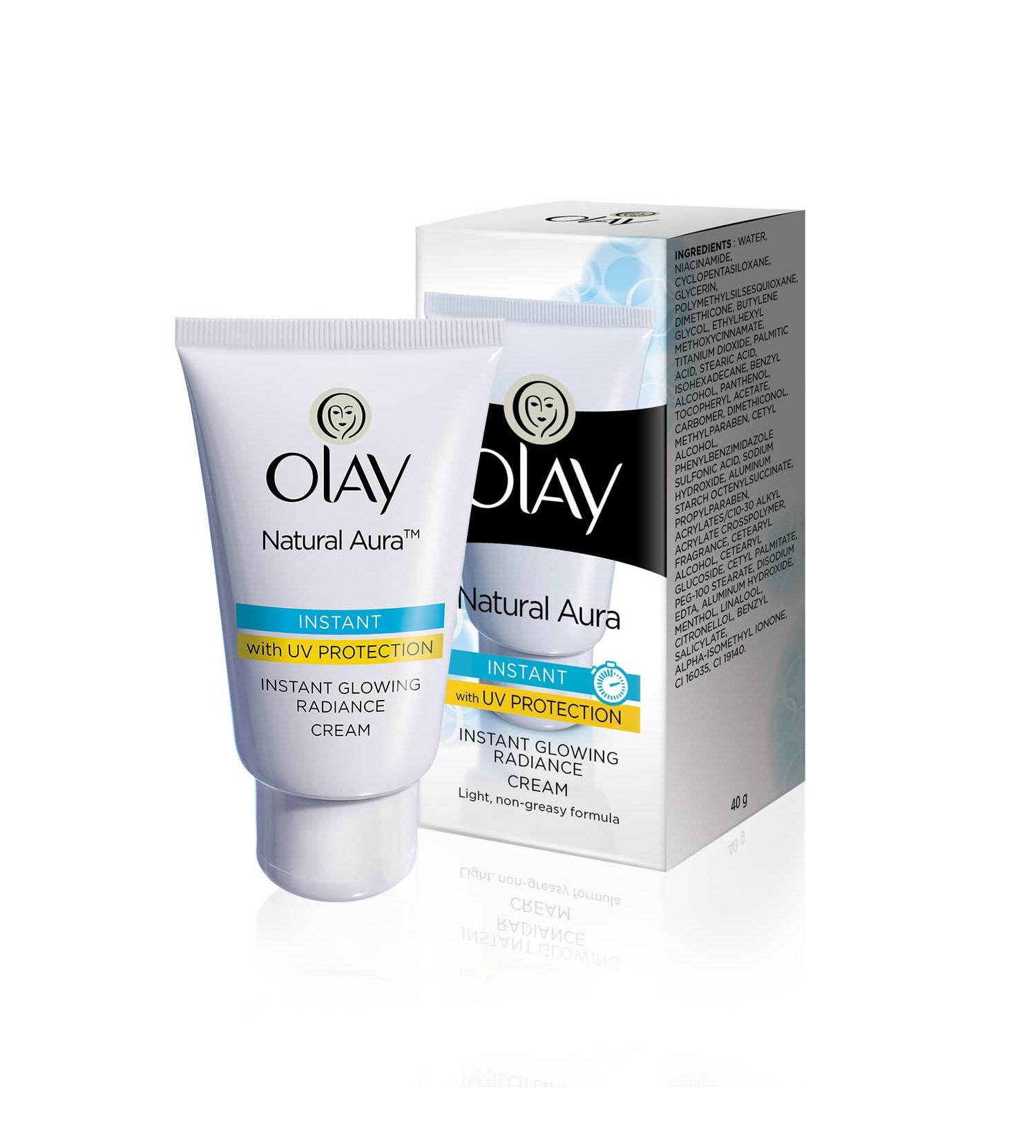 Olay Natural White Light Instant Glowing Fairness Cream 40g | Brighten Skin Tone | Even Complexion - Buy Online on GoSupps.com