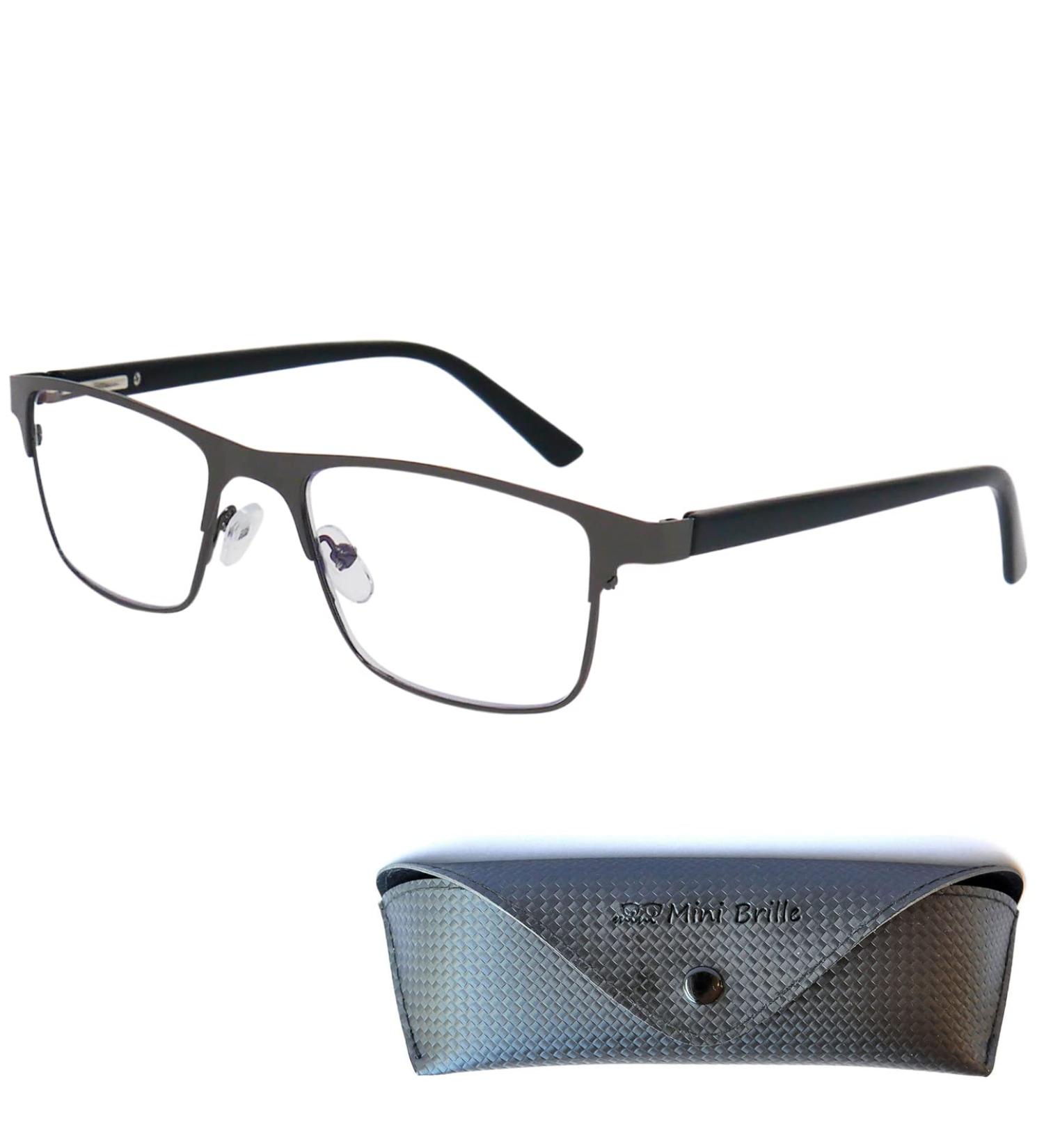Blue Light Blocking Reading Glasses | Stainless Steel Frame | Anti-Glare Lens | 2.5 Dioptres - Buy Online on GoSupps.com