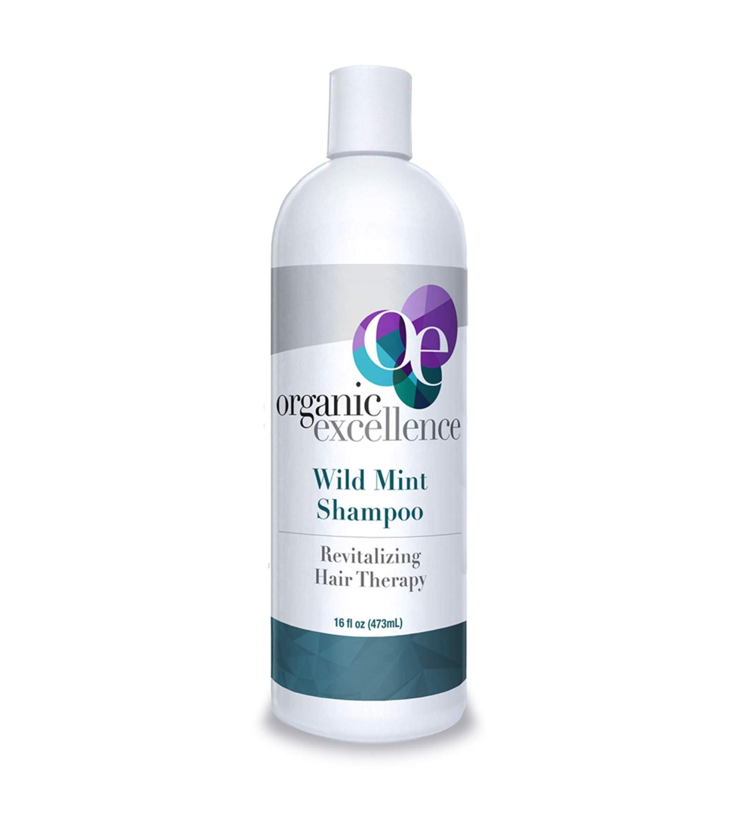 Organic Excellence Wild Mint Shampoo - Chemical & Sulfate Free All-Natural Color Safe | 16 oz | Eco-Friendly International Shipping - Buy Online on GoSupps.com