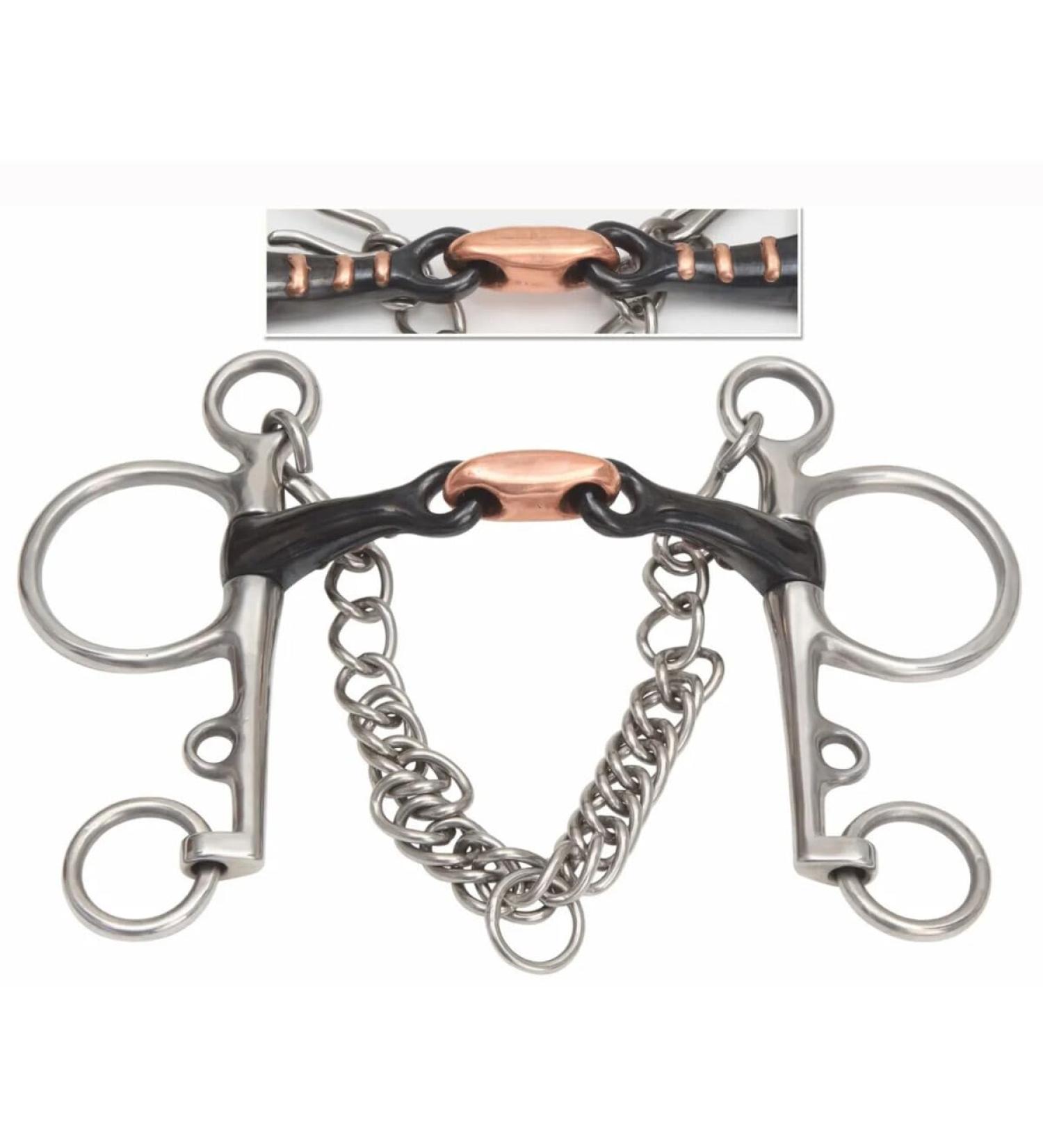 Shires Double Jointed Sweet Iron Pelham Bit 5 1/2 inch Silver