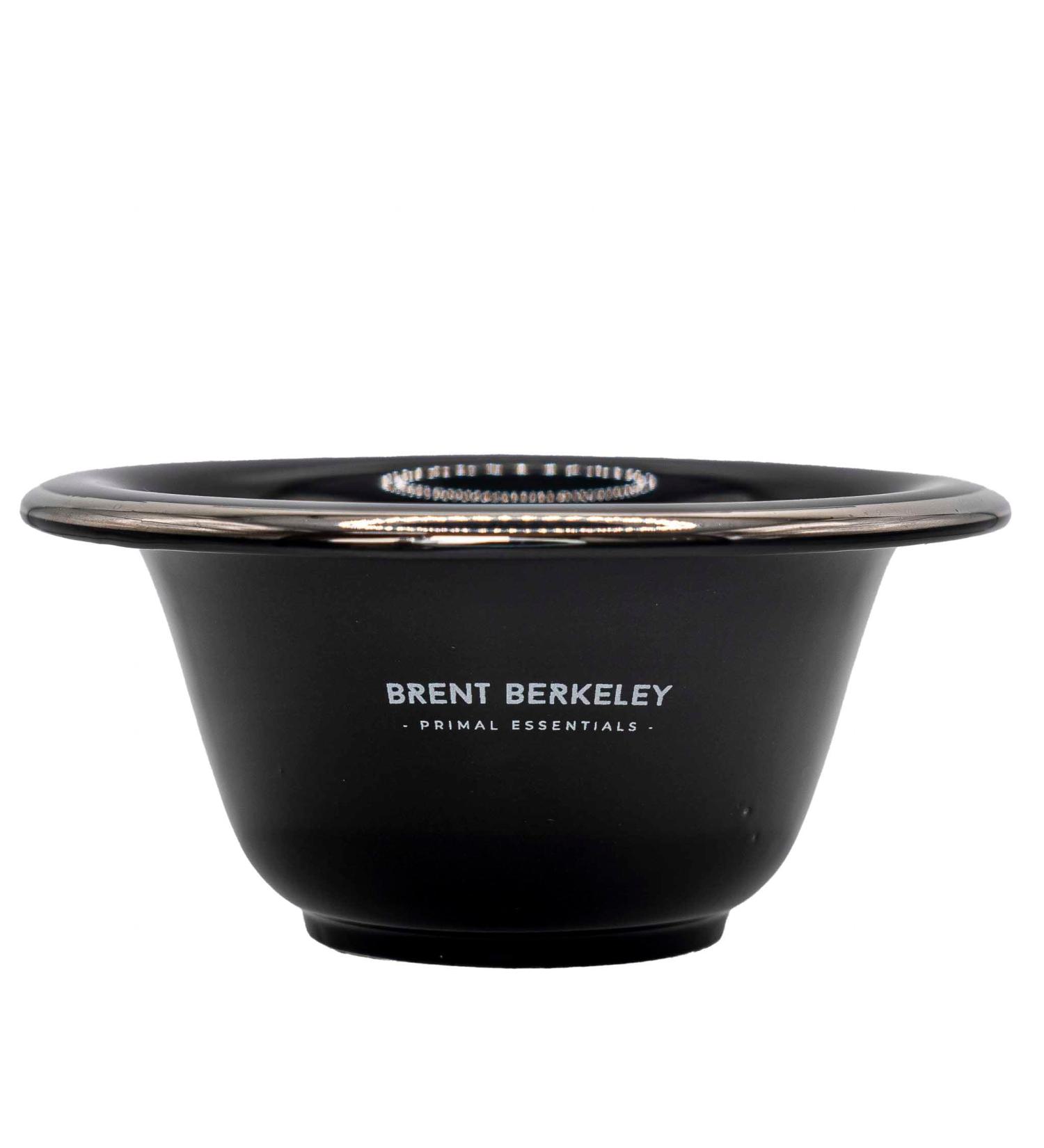 Brent Berkeley Men's Professional Porcelain Shaving Bowl - Black - Perfect for Creamy Soap Foam - 105x50mm - International Shipping - Buy Online on GoSupps.com