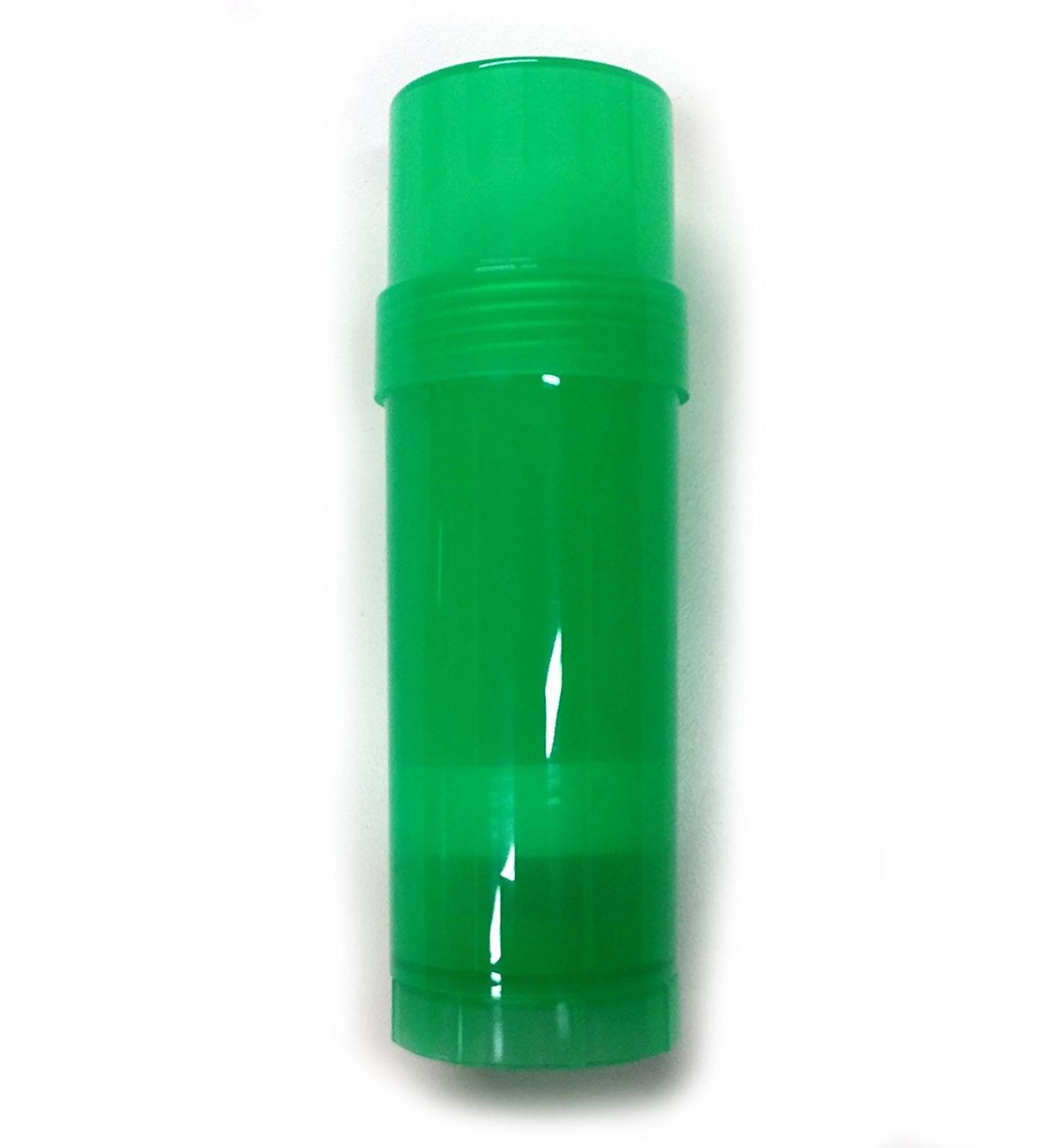 (5) Empty Clear Plastic Deodorant Containers (Green) - 2.2 Oz Cylinders - Buy Online on GoSupps.com
