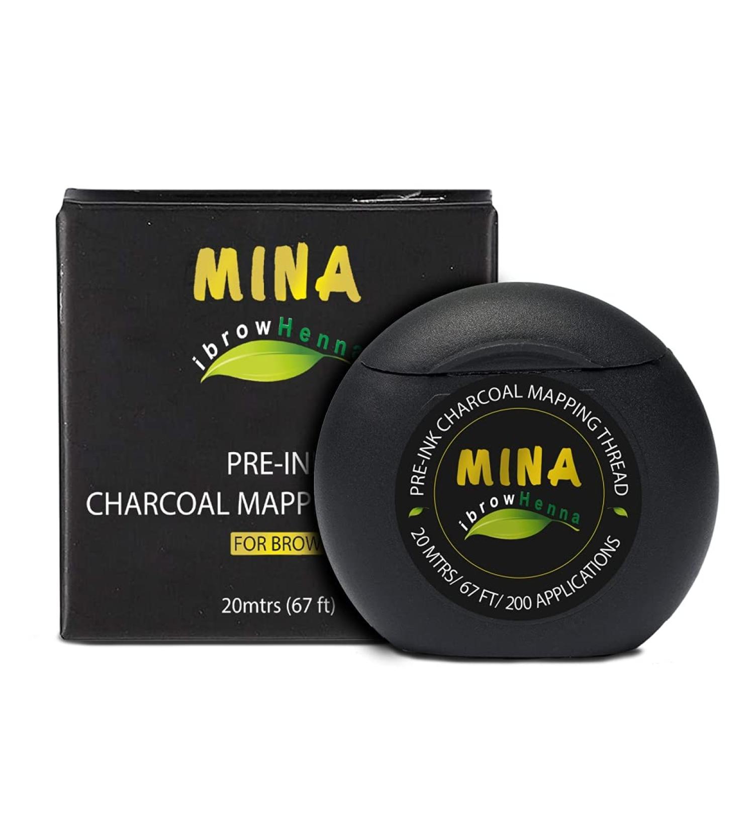 MINA ibrow Pre-Inked Microblading String | Bamboo Charcoal Thread | Mess-Free Eyebrow Mapping Tool | White 20M - Buy Online on GoSupps.com