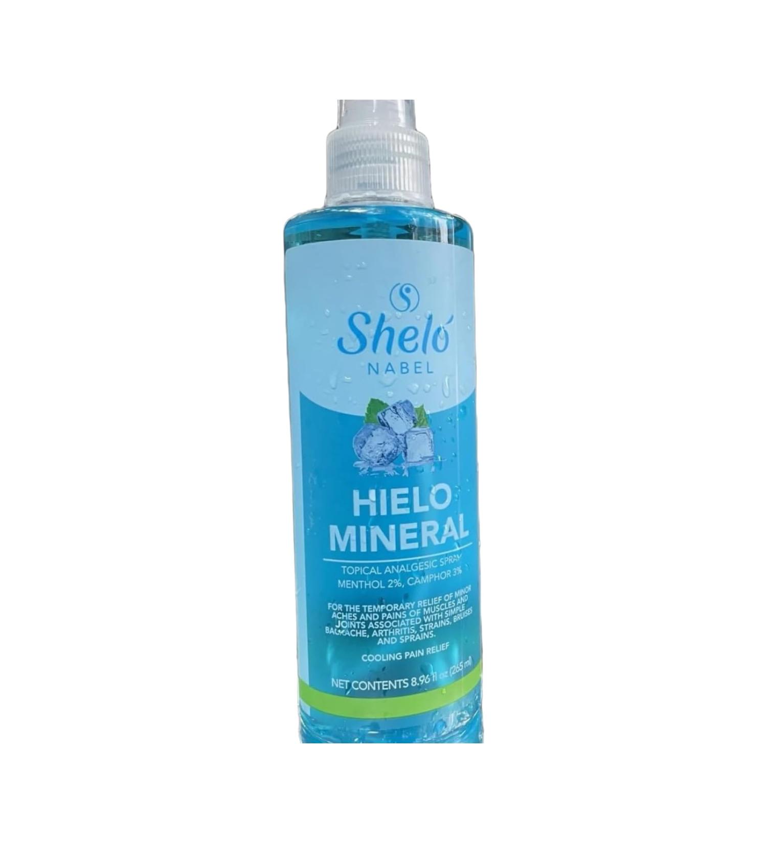 Shelo Nabel Hielo Mineral Analgesic Spray - Menthol & Camphor for Athletes - 8.96 fl oz - International Shipping Available - Buy Online on GoSupps.com