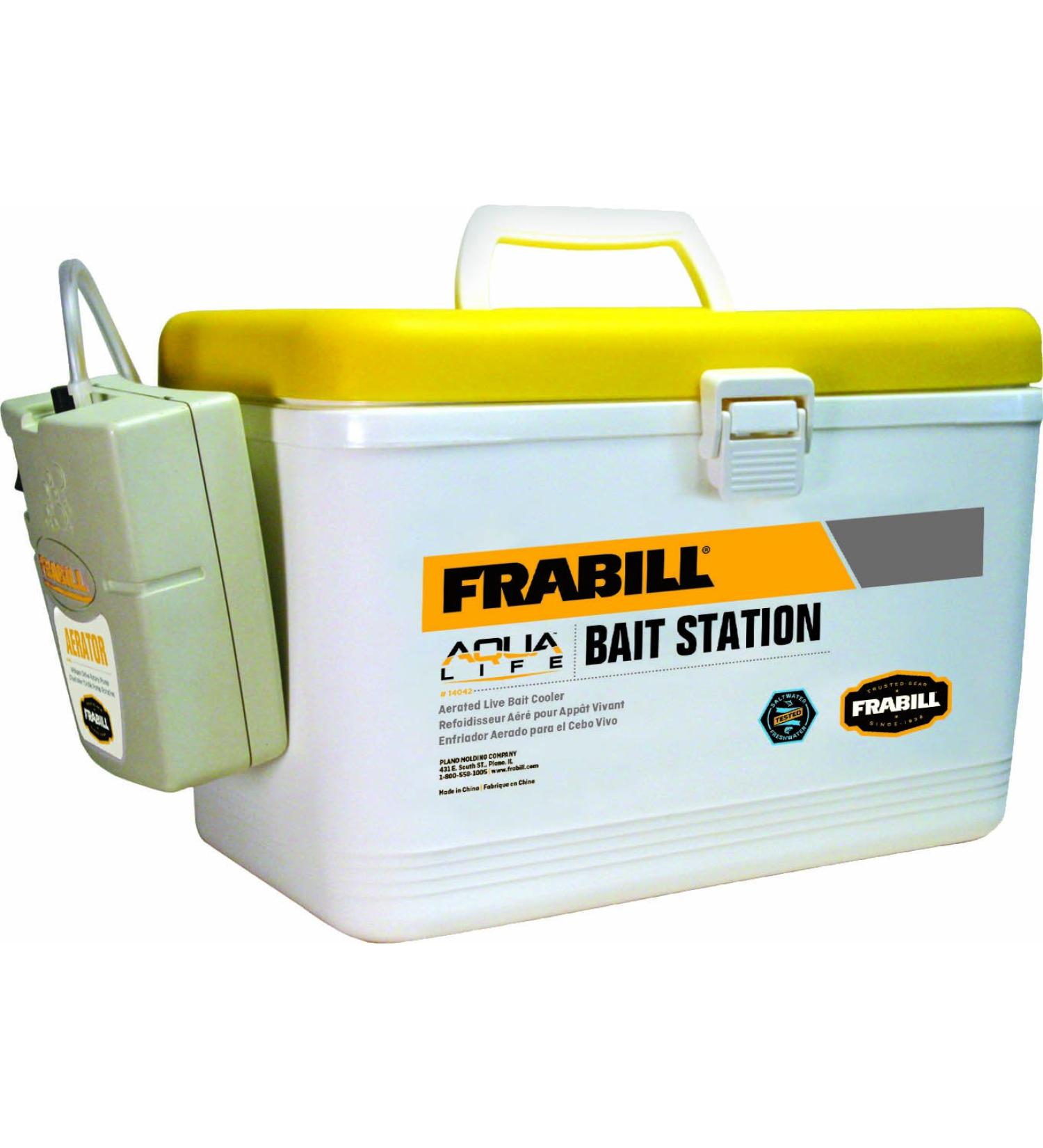 Frabill Bait Box with Aerator - 8-Quart Portable Live Bait Storage Cooler - Buy Online on GoSupps.com