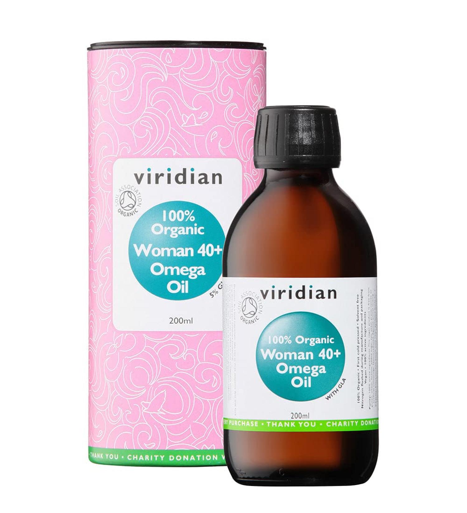 Viridian 100% Organic Woman 40+ Omega Oil - 200ml