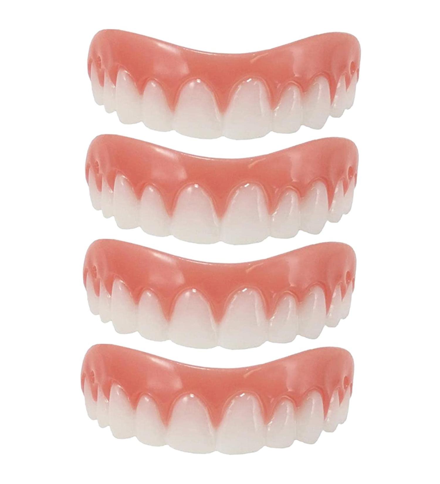 Buy Generic Smiling Braces for Upper False Teeth Veneers - 4 PCS | Cosmetic Tooth Covers for Perfect Smile - International Shipping - Buy Online on GoSupps.com