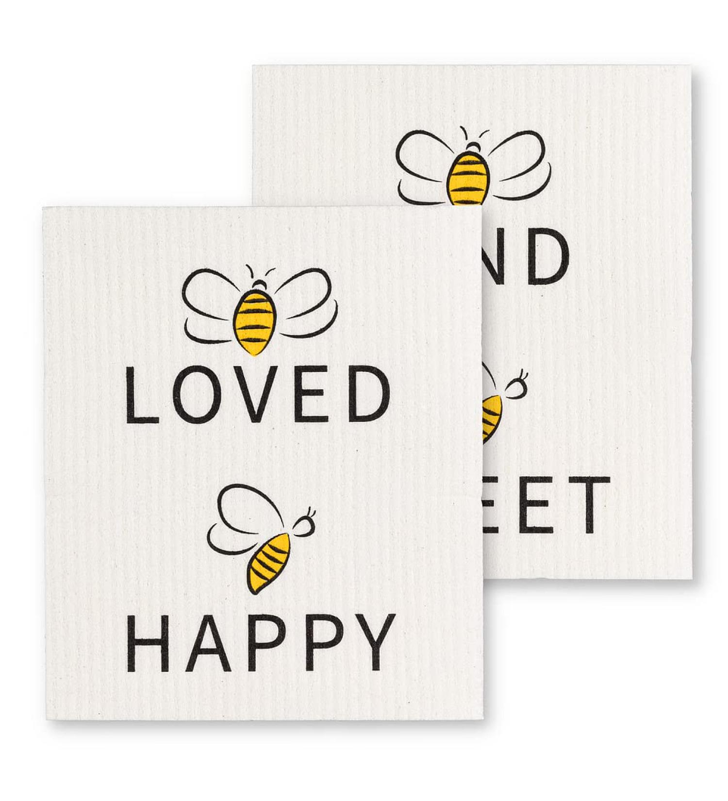Abbott Collection Home Bee Loved Dish Cloth. Set of 2. - Buy Online on GoSupps.com