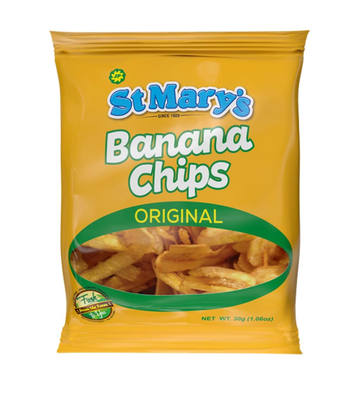 St Marys Banana Chips 30g Box of 24-Fd