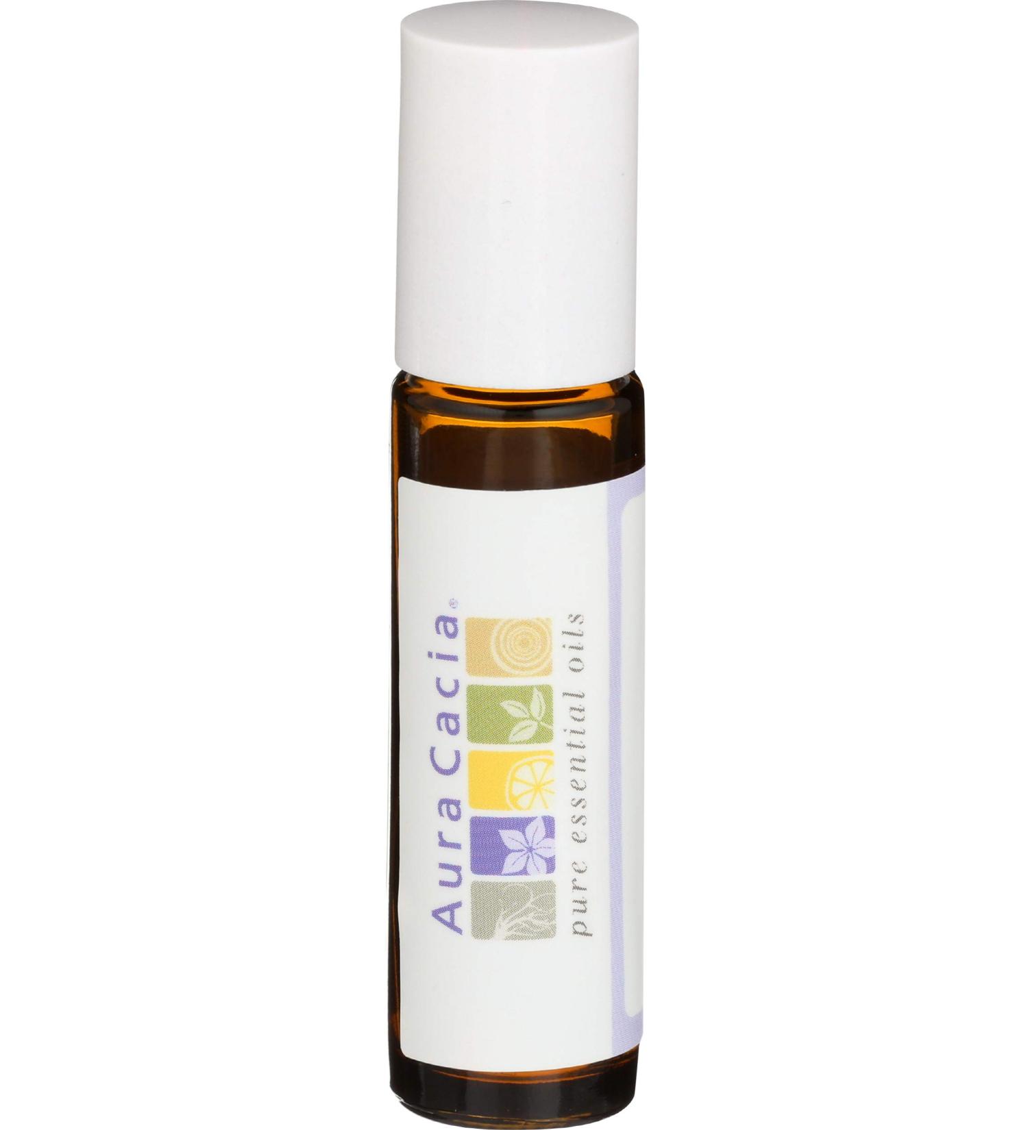 Aura Cacia Amber Roll-On Bottle with Writable Label | 0.31 fl. oz. - Perfect for Essential Oils | International Shipping Available - Buy Online on GoSupps.com