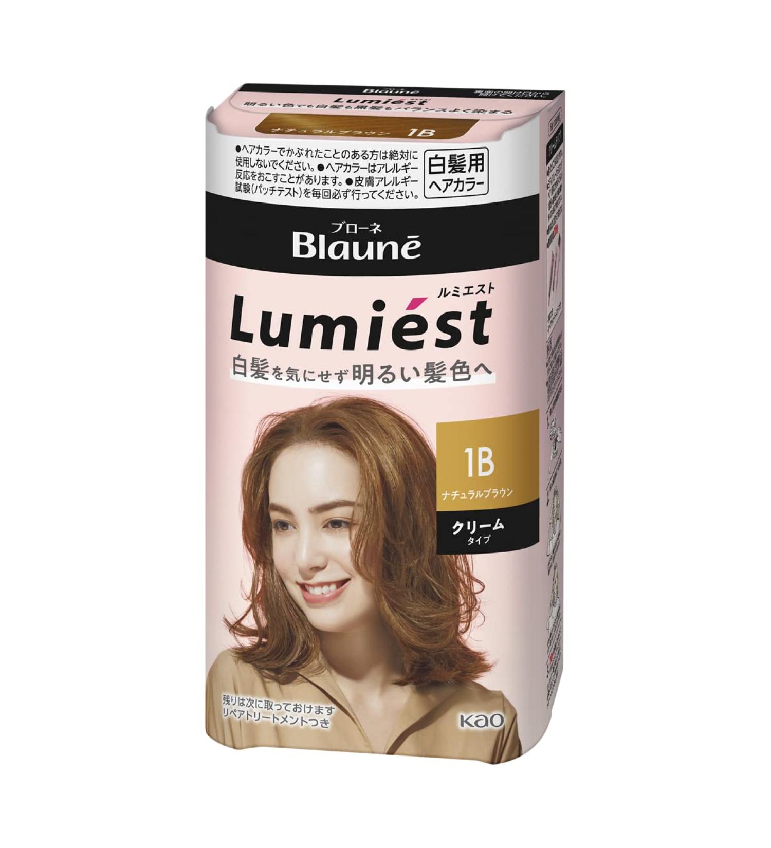 Kao Blaune Lumiest Hair Color Gray Hair Dye 1B Natural Brown