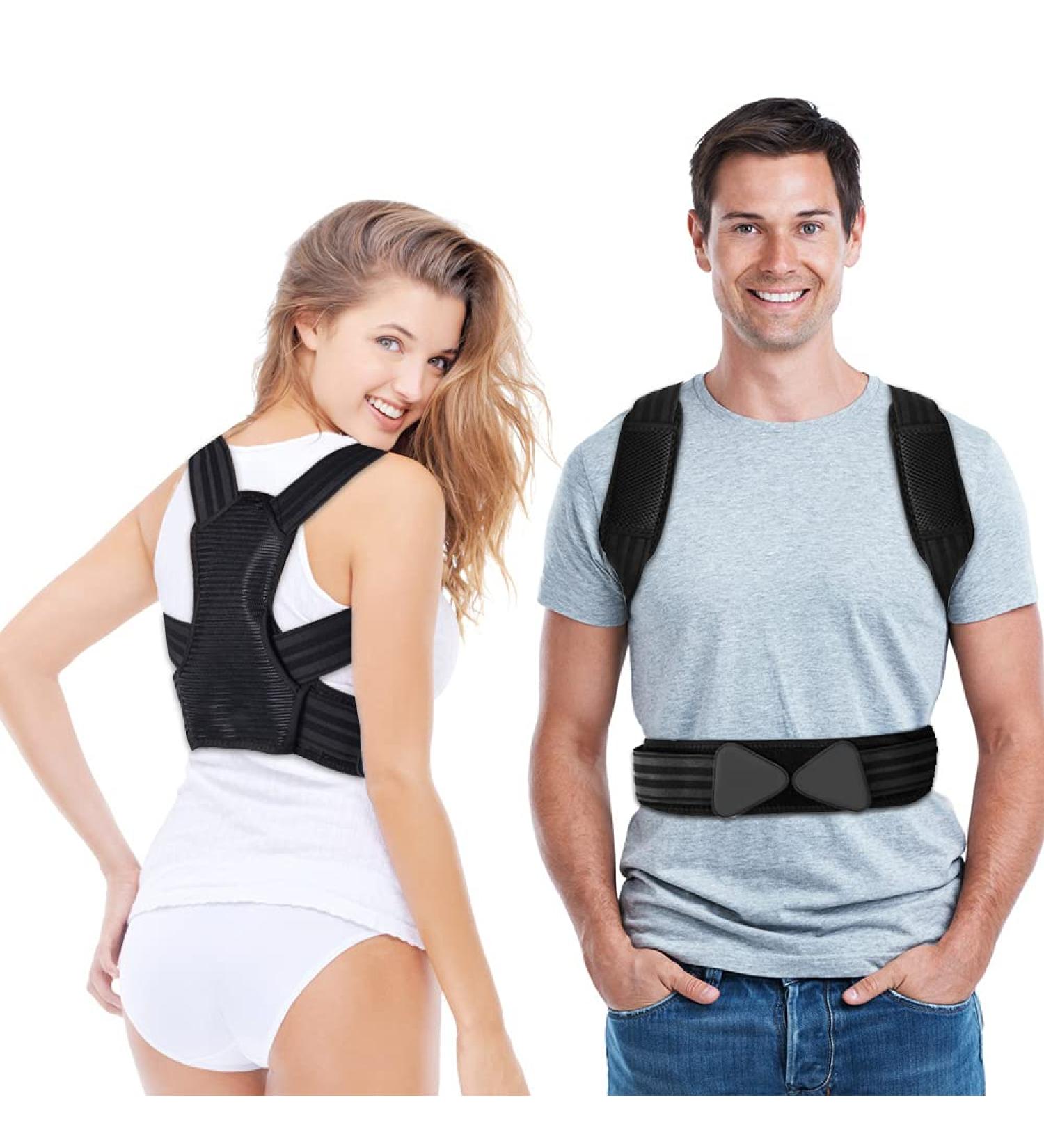 Back Brace Posture Corrector Posture Corrector for Women & Men Upper Back Brace Shoulder and Adjustable Back Support Brace Posture Belt for Women Men & Teenagers for Shoulder & Back(Suitable 35-43'') - Buy Online on GoSupps.com